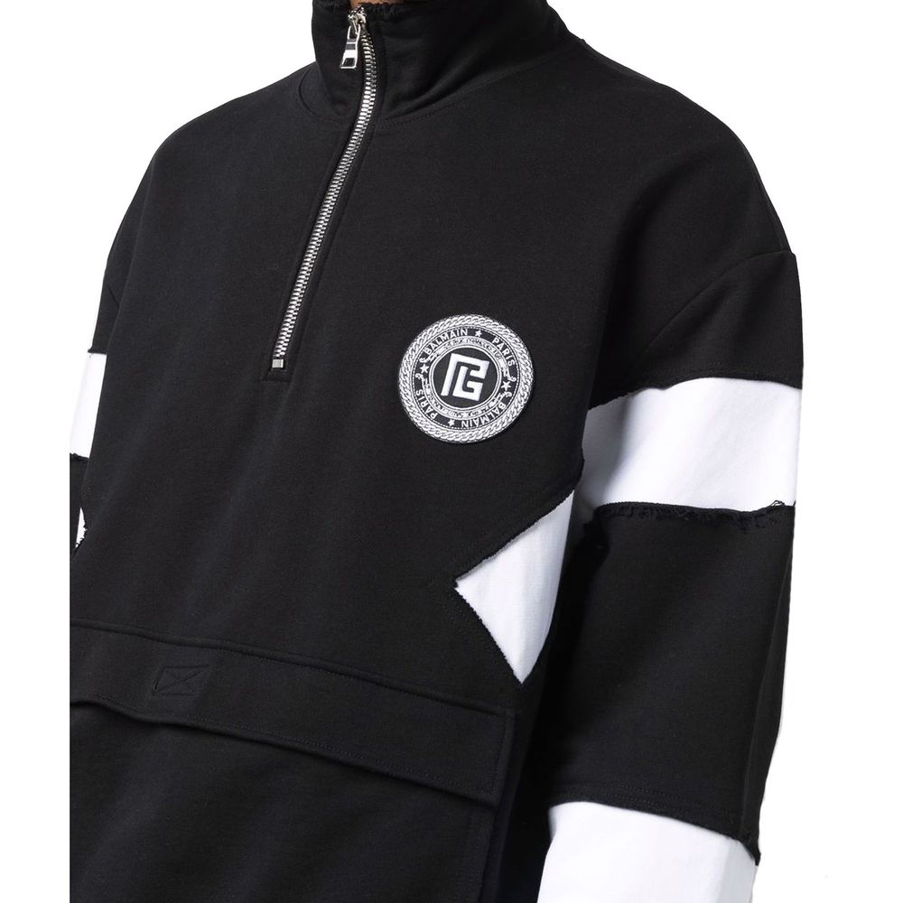 Balmain Circle Logo Cotton Sweatshirt - Le schmidt