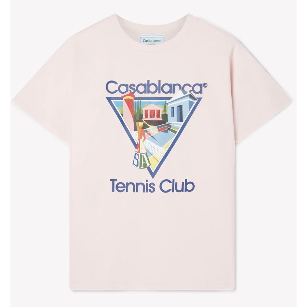 Casablanca Pink Cotton T-Shirt - Le schmidt