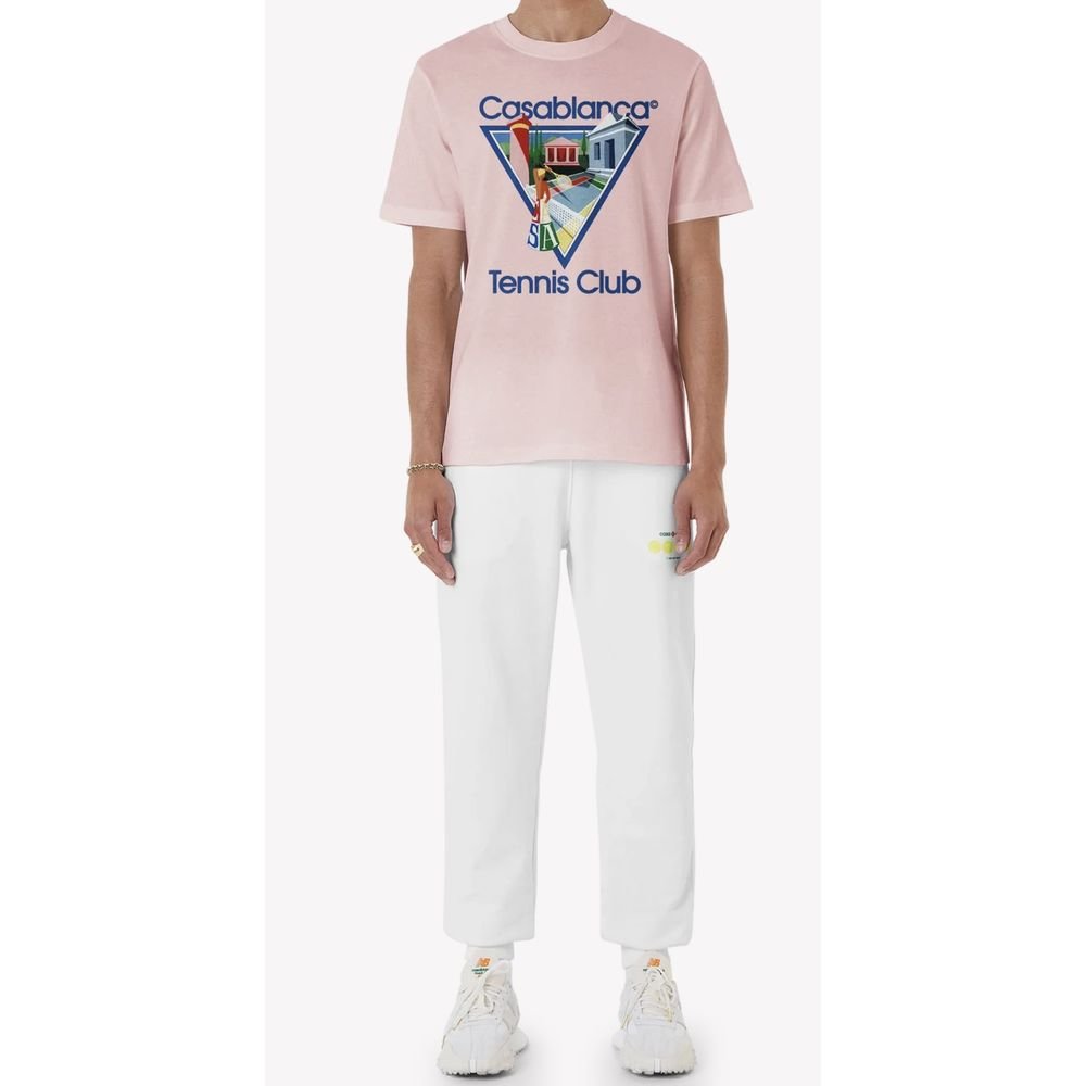 Casablanca Pink Cotton T-Shirt - Le schmidt