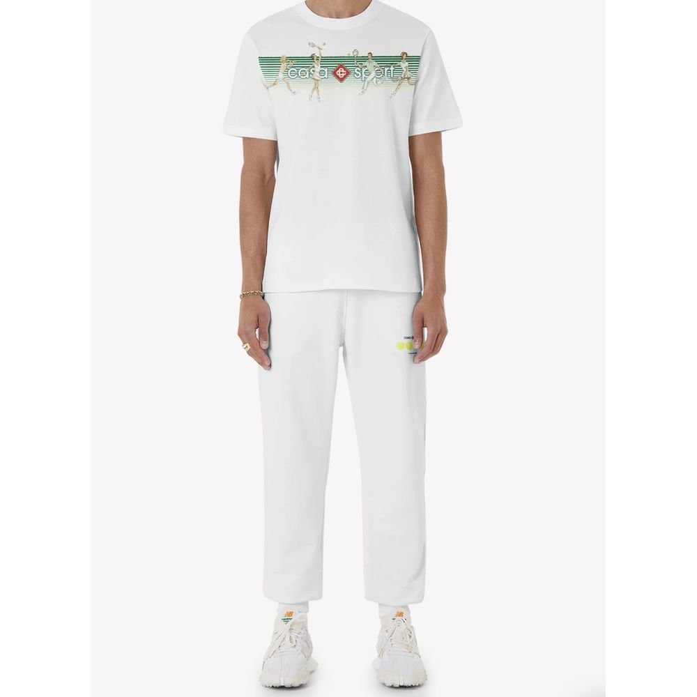 Casablanca White Cotton T-Shirt - Le schmidt