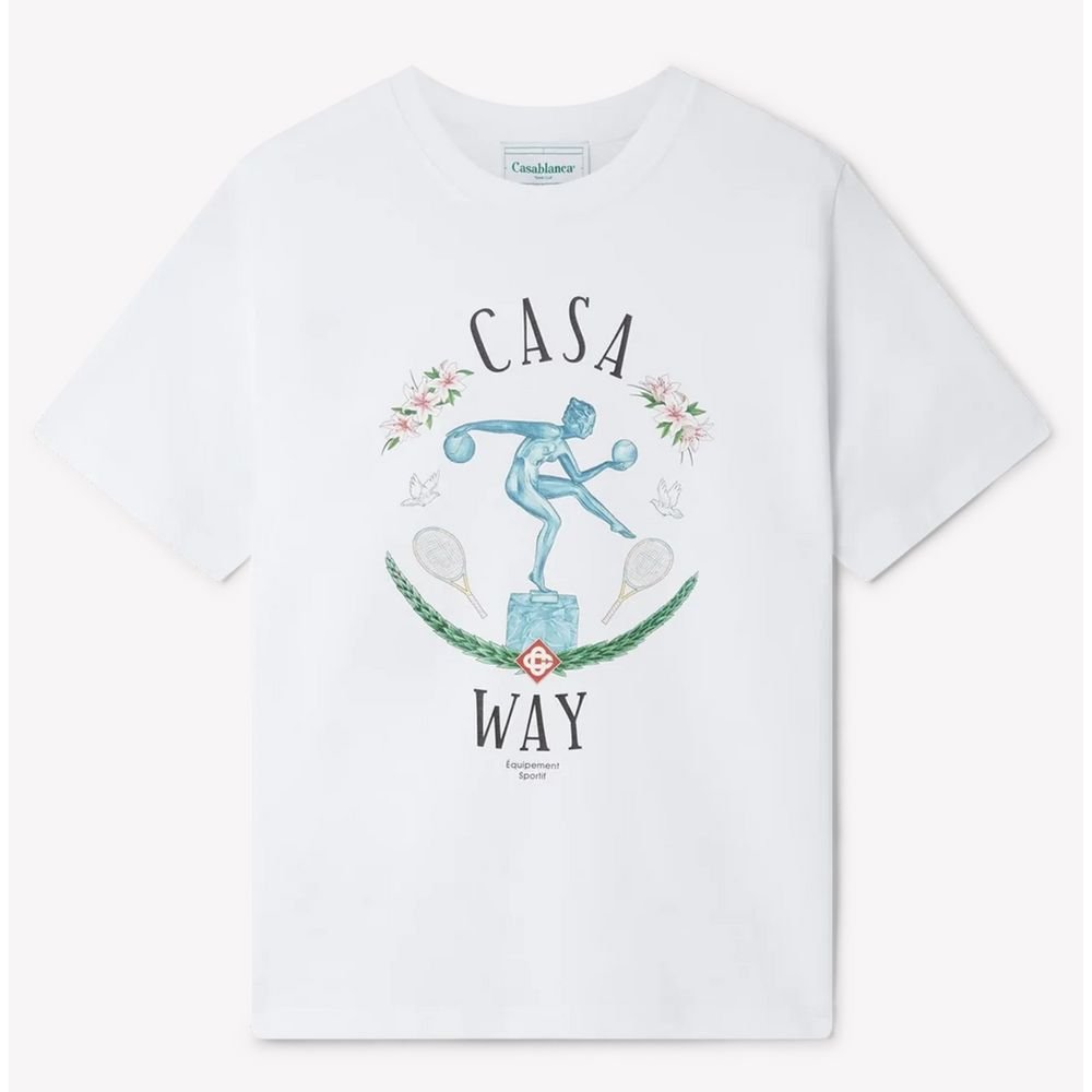 Casablanca White Cotton T-Shirt - Le schmidt