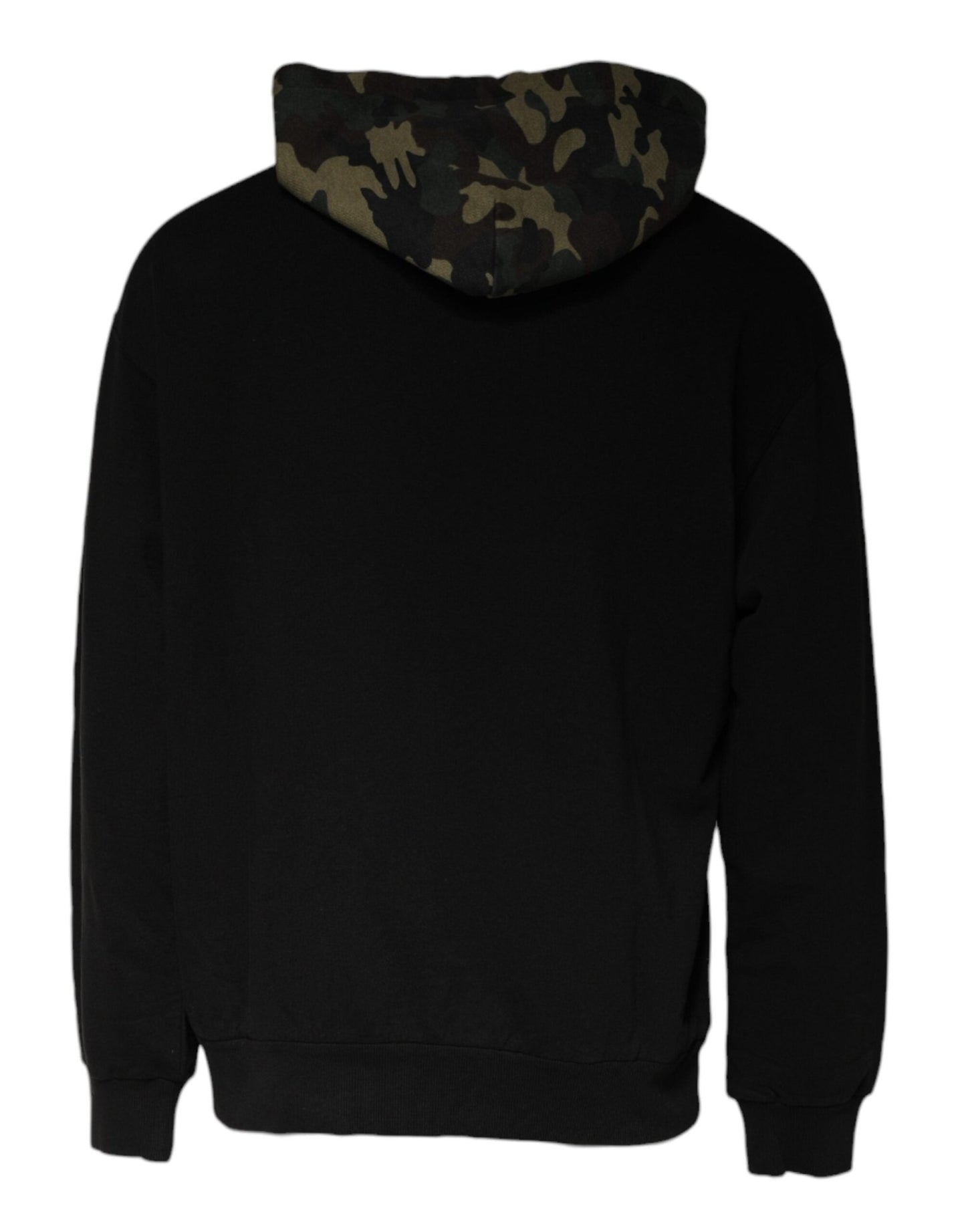 Dolce & Gabbana Black Camouflage Hooded Sweatshirt Sweater - Le schmidt