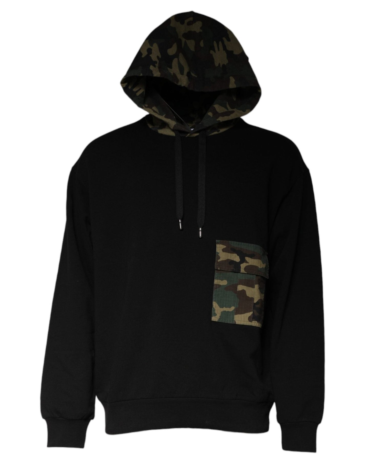 Dolce & Gabbana Black Camouflage Hooded Sweatshirt Sweater - Le schmidt