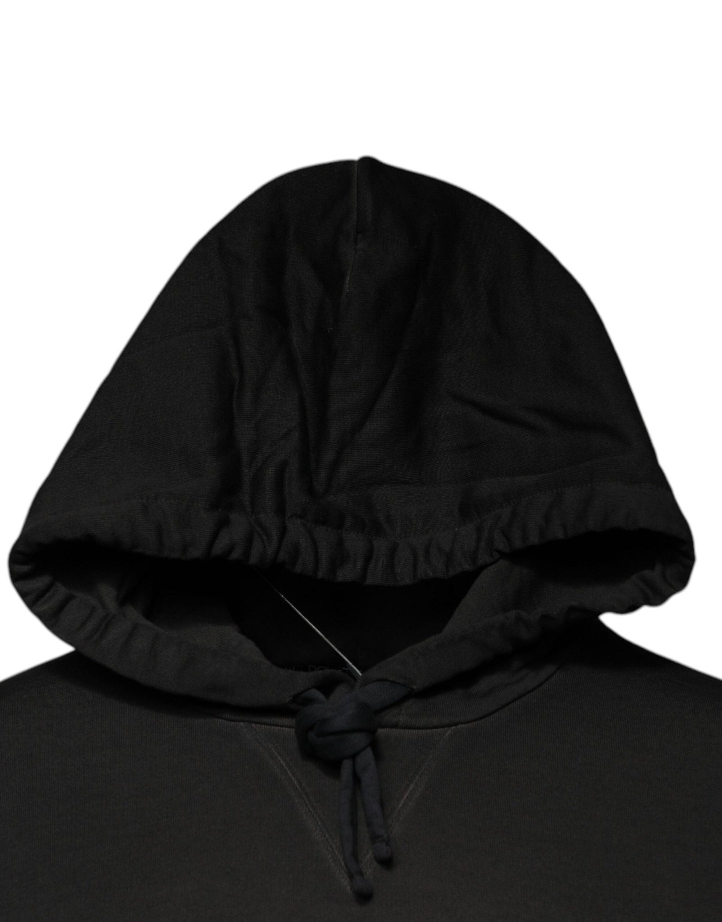 Dolce & Gabbana Black Cotton Hooded DG Shield Pullover Sweater - Le schmidt