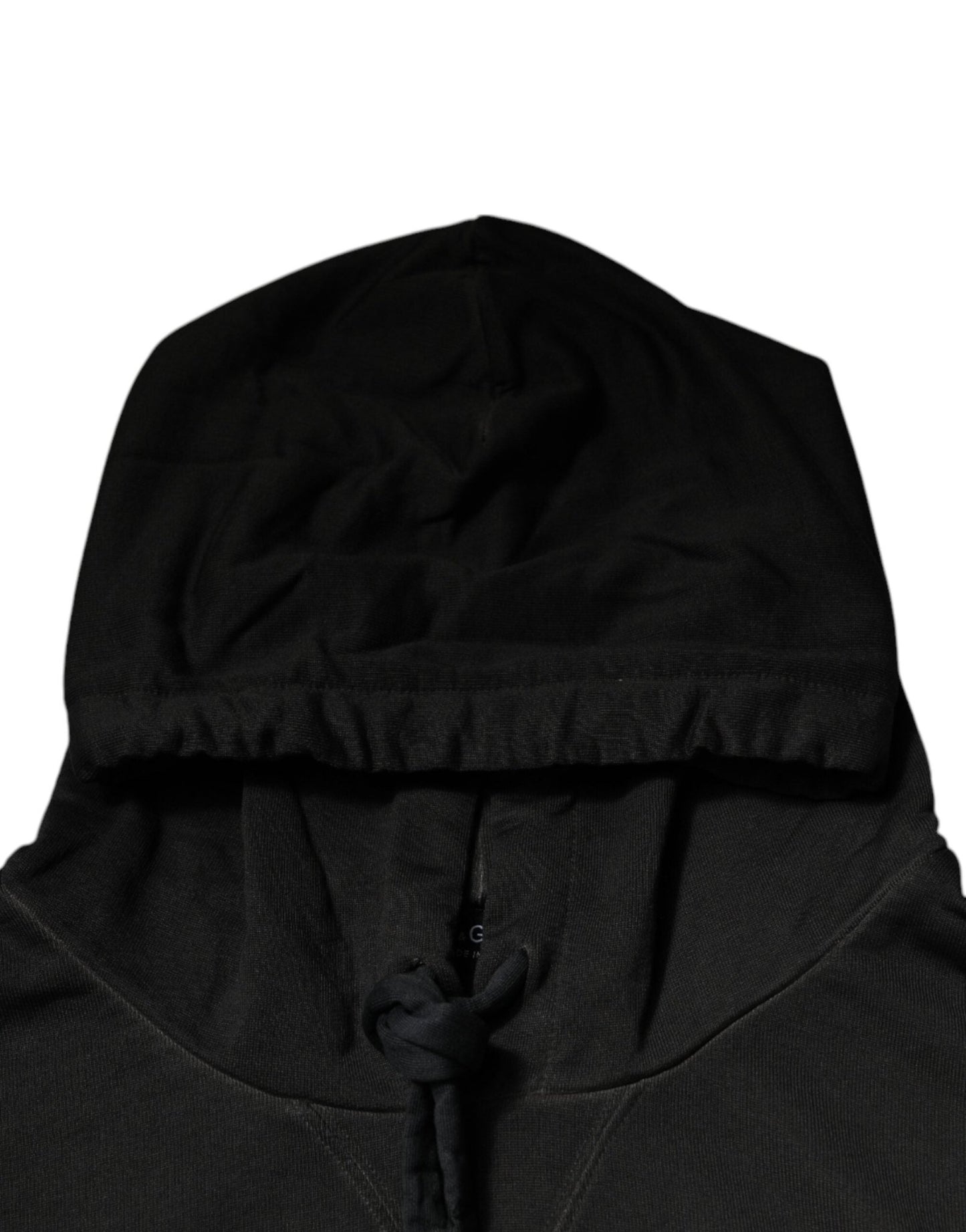 Dolce & Gabbana Black Cotton Hooded DG Shield Pullover Sweater - Le schmidt