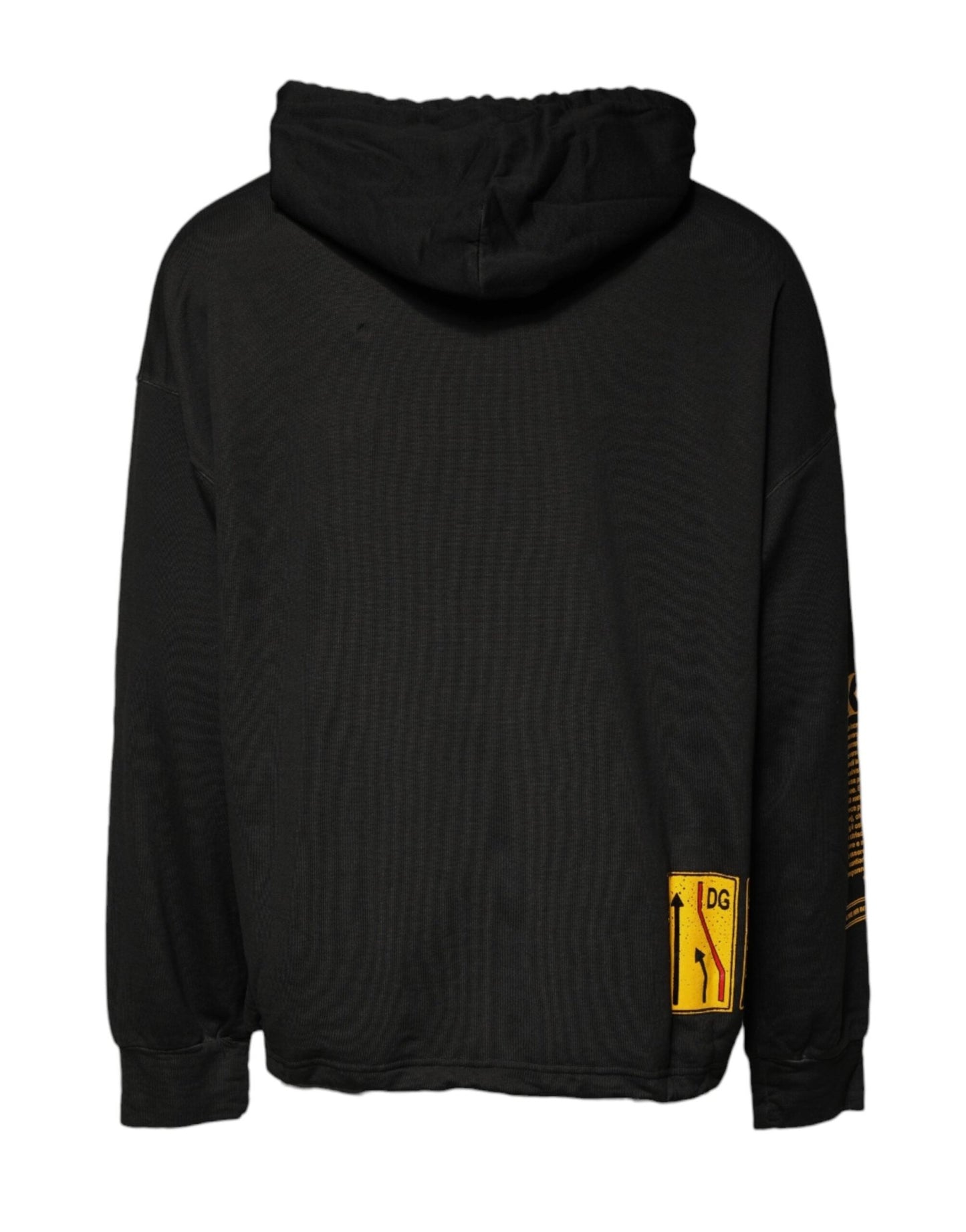 Dolce & Gabbana Black Cotton Hooded DG Shield Pullover Sweater - Le schmidt