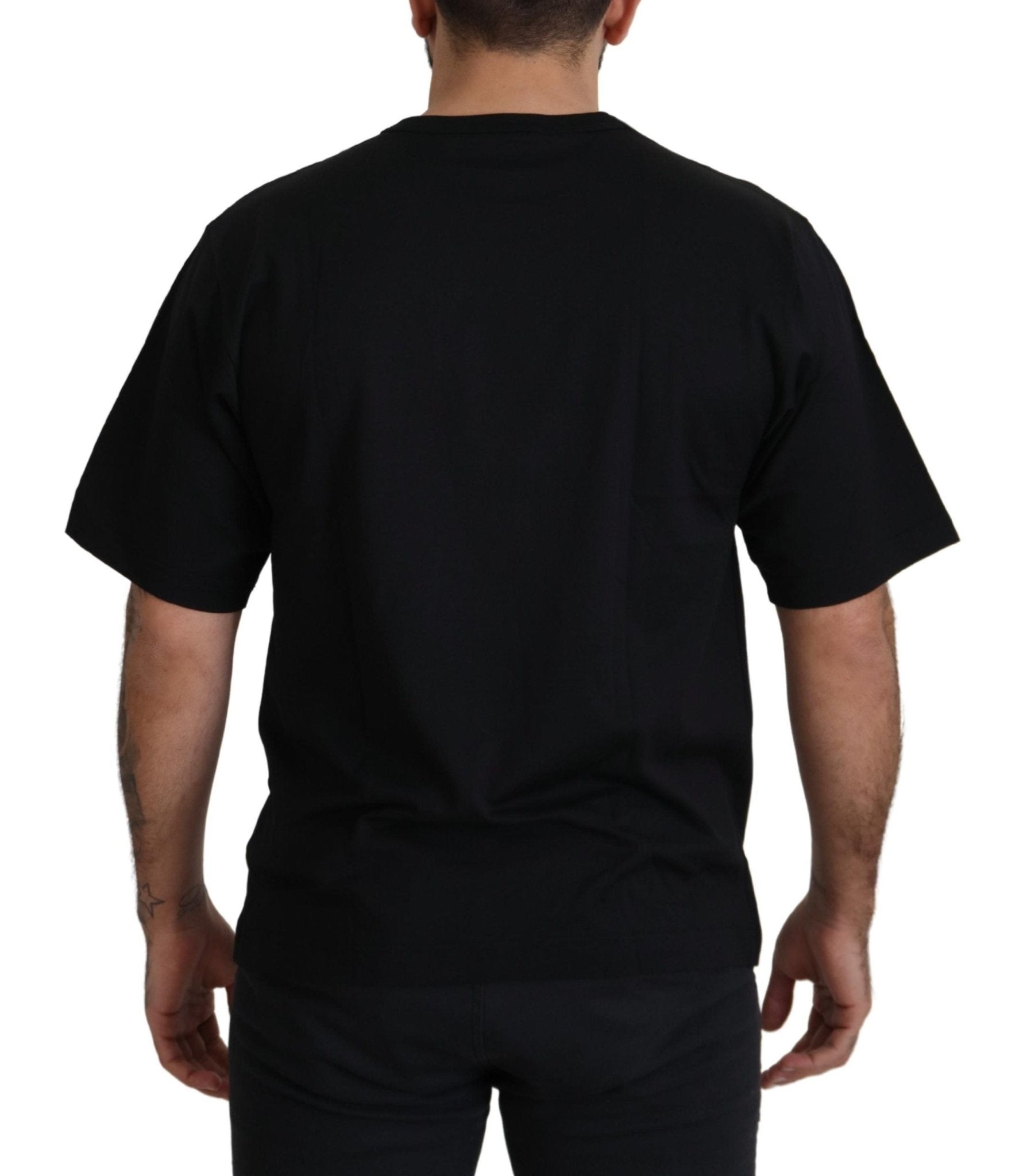 Dolce & Gabbana Black Gold STAR Crown DG Cotton Crewneck T-shirt - Le schmidt