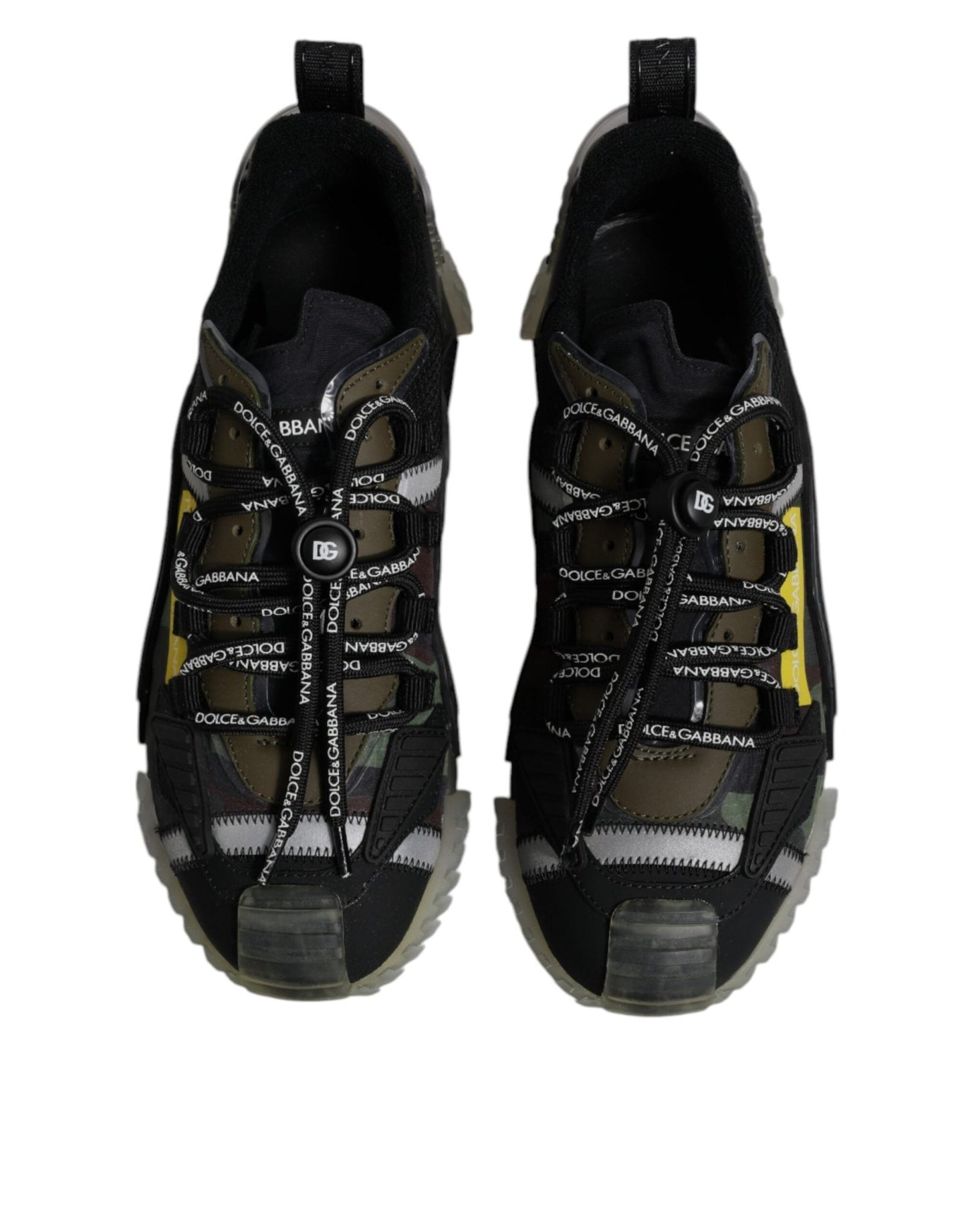 Dolce & Gabbana Black Green Camo NS1 Low Top Sneakers Shoes - Le schmidt