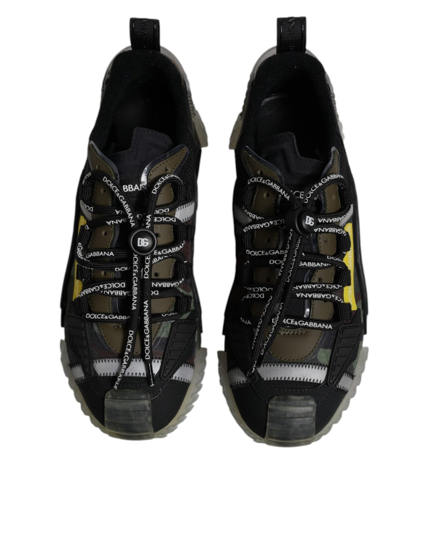 Dolce & Gabbana Black Green Camo NS1 Low Top Sneakers Shoes - Le schmidt