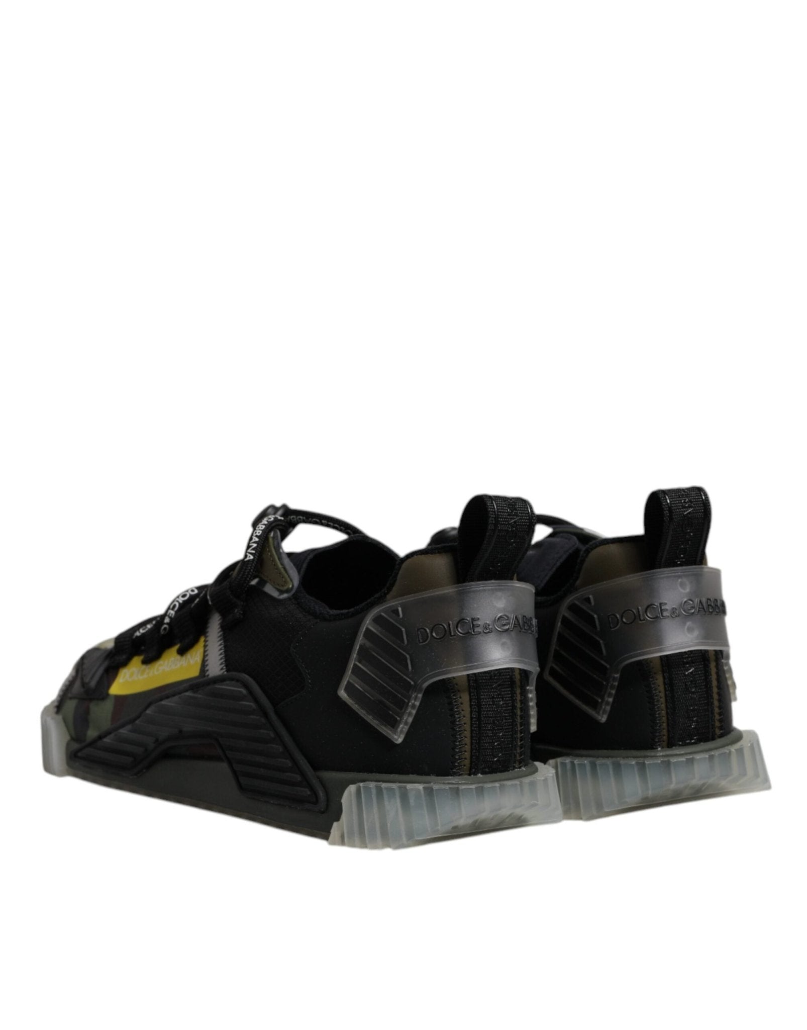 Dolce & Gabbana Black Green Camo NS1 Low Top Sneakers Shoes - Le schmidt