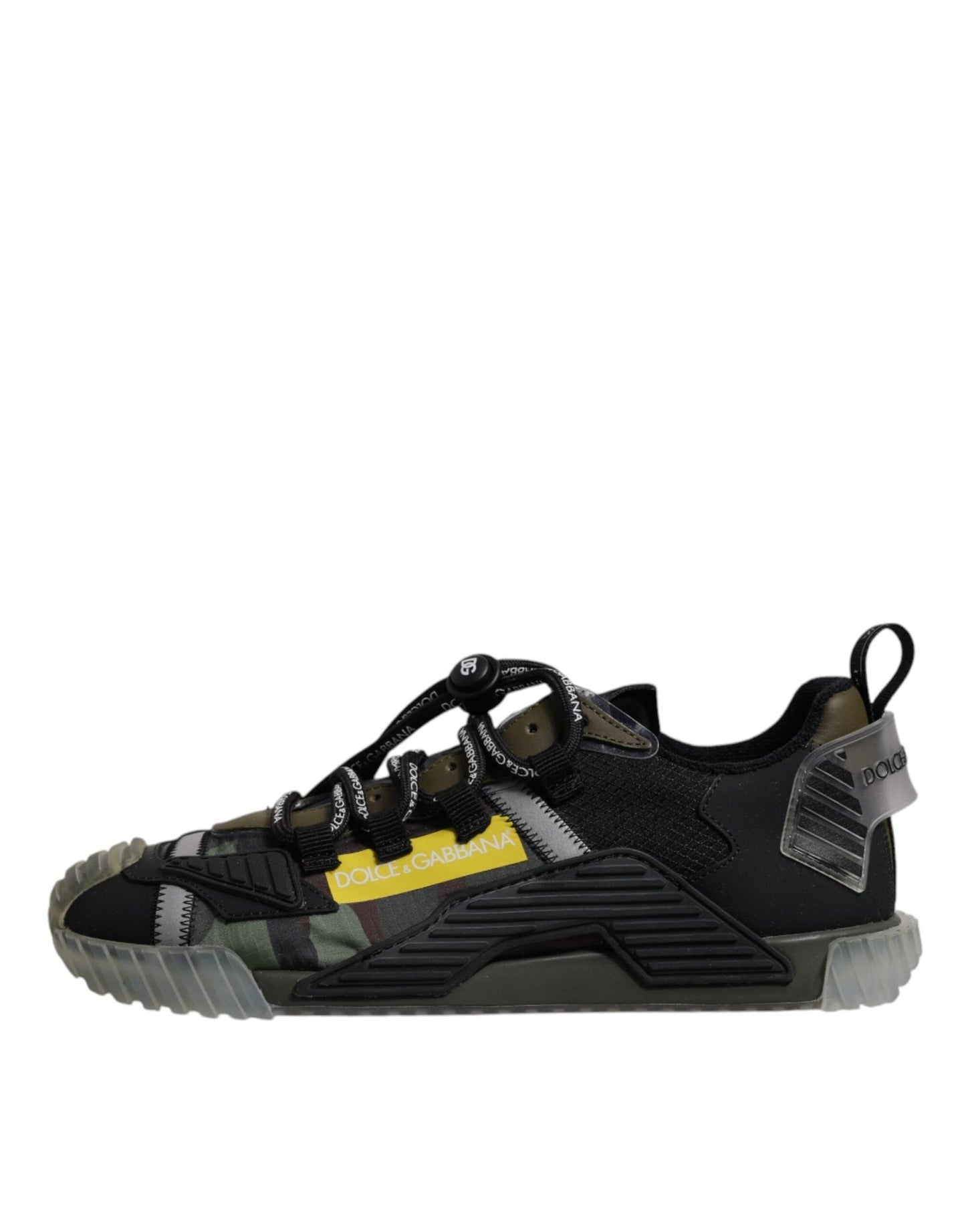 Dolce & Gabbana Black Green Camo NS1 Low Top Sneakers Shoes - Le schmidt