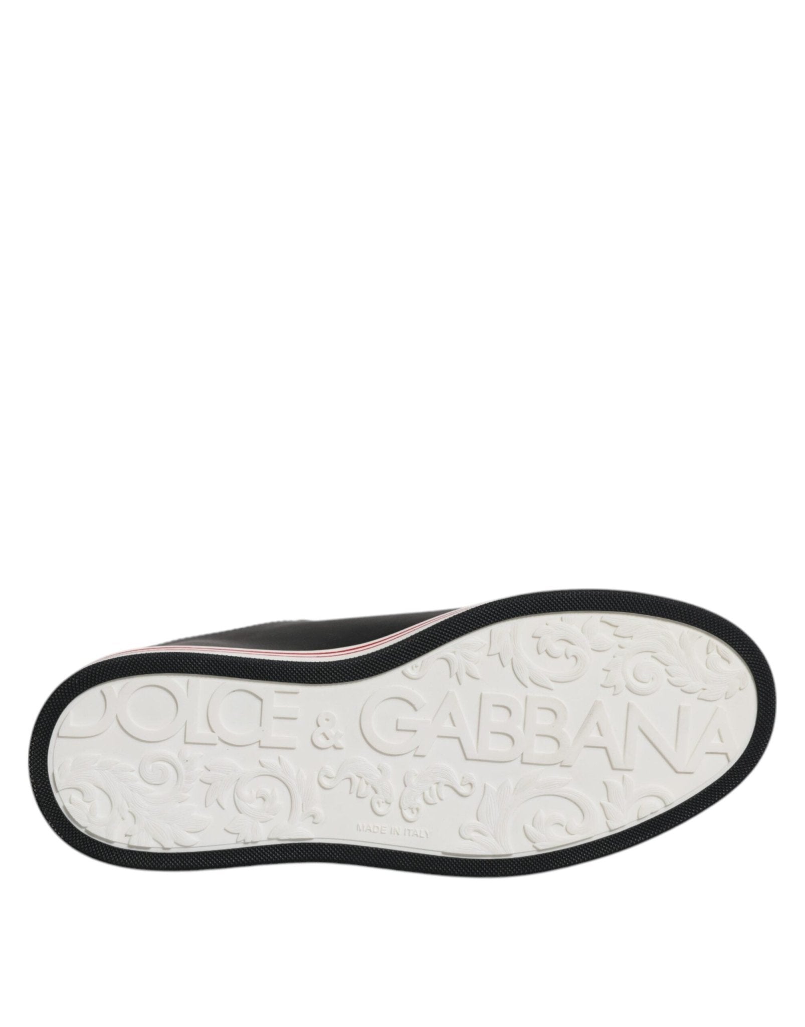 Dolce & Gabbana Black Leather Low Top Men Sneakers Shoes - Le schmidt