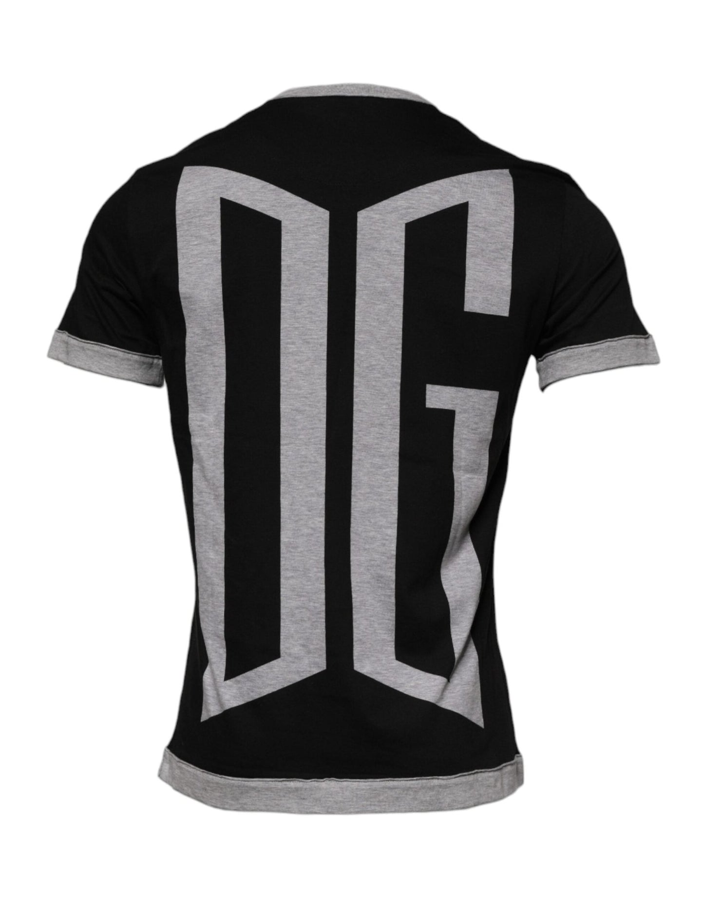 Dolce & Gabbana Black Logo Cotton Crew Neck Men Tee T-shirt - Le schmidt