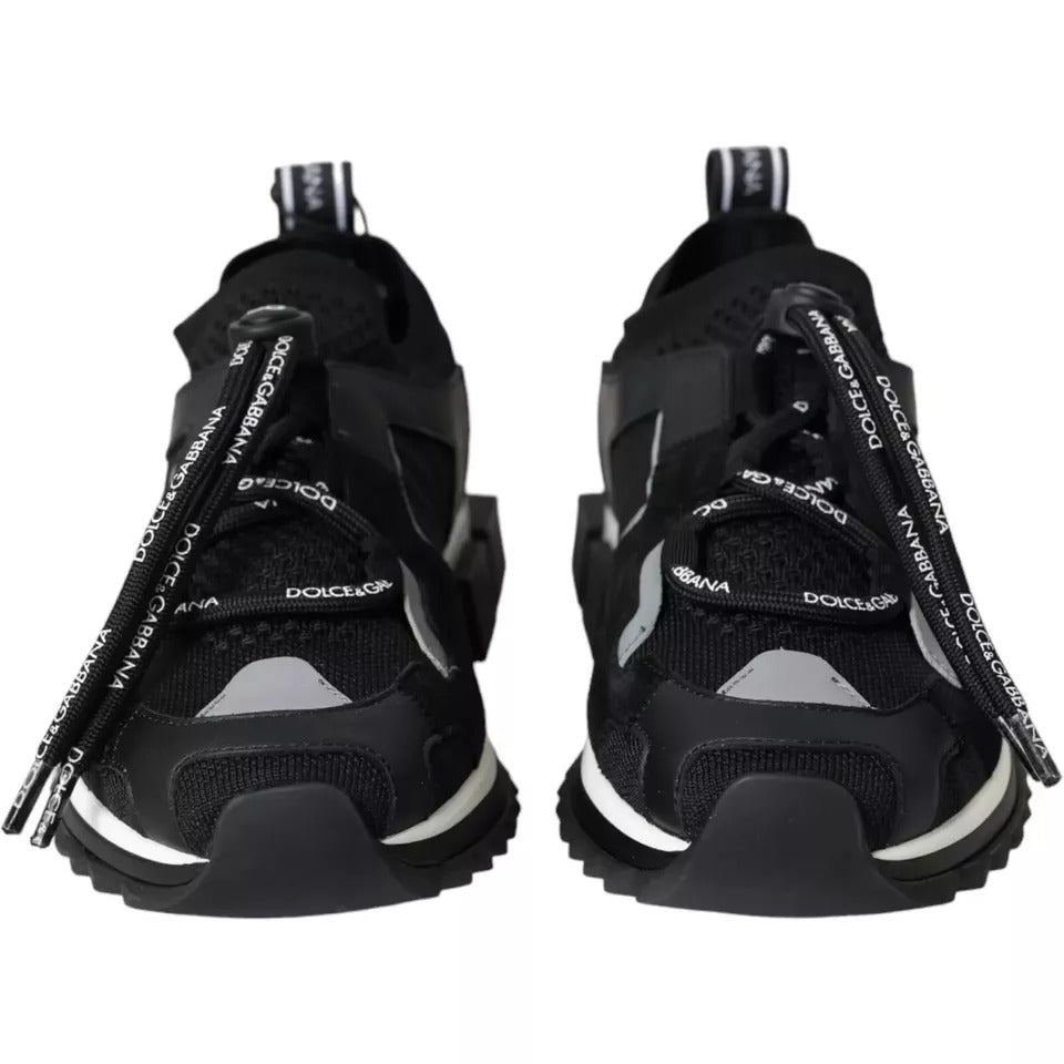 Dolce & Gabbana Black White Logo Sorrento Mens Sneakers Shoes - Le schmidt