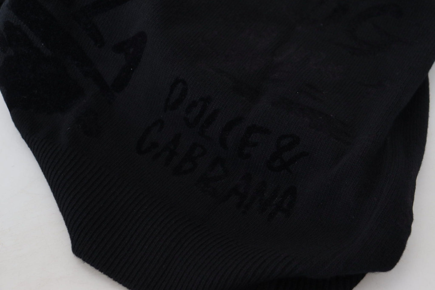 Dolce & Gabbana Black Wool Logo Pattern Crewneck Pullover Sweater - Le schmidt