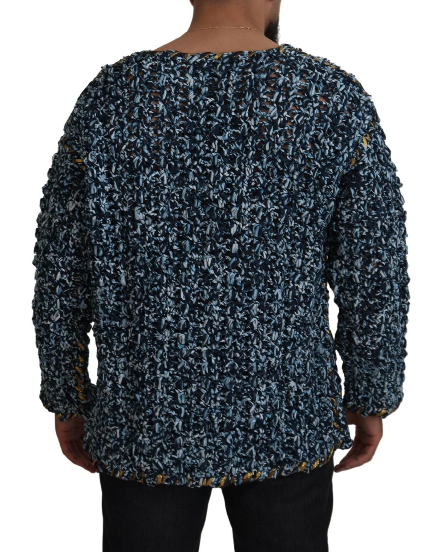 Dolce & Gabbana Blue Button Cardigan Fatto A Mano Sweater - Le schmidt