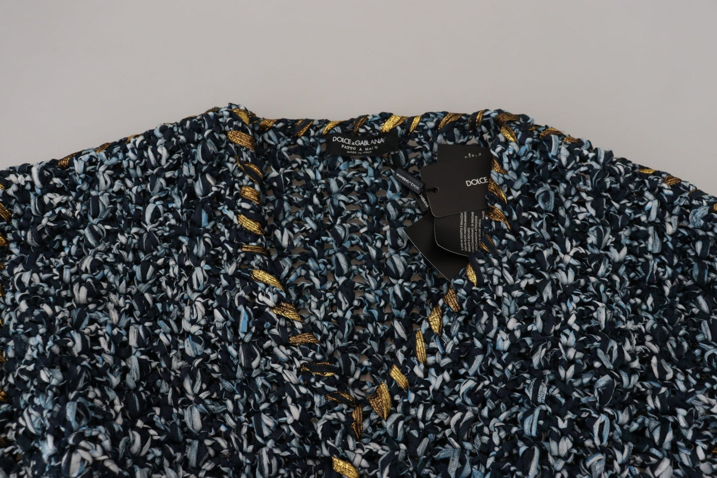 Dolce & Gabbana Blue Button Cardigan Fatto A Mano Sweater - Le schmidt