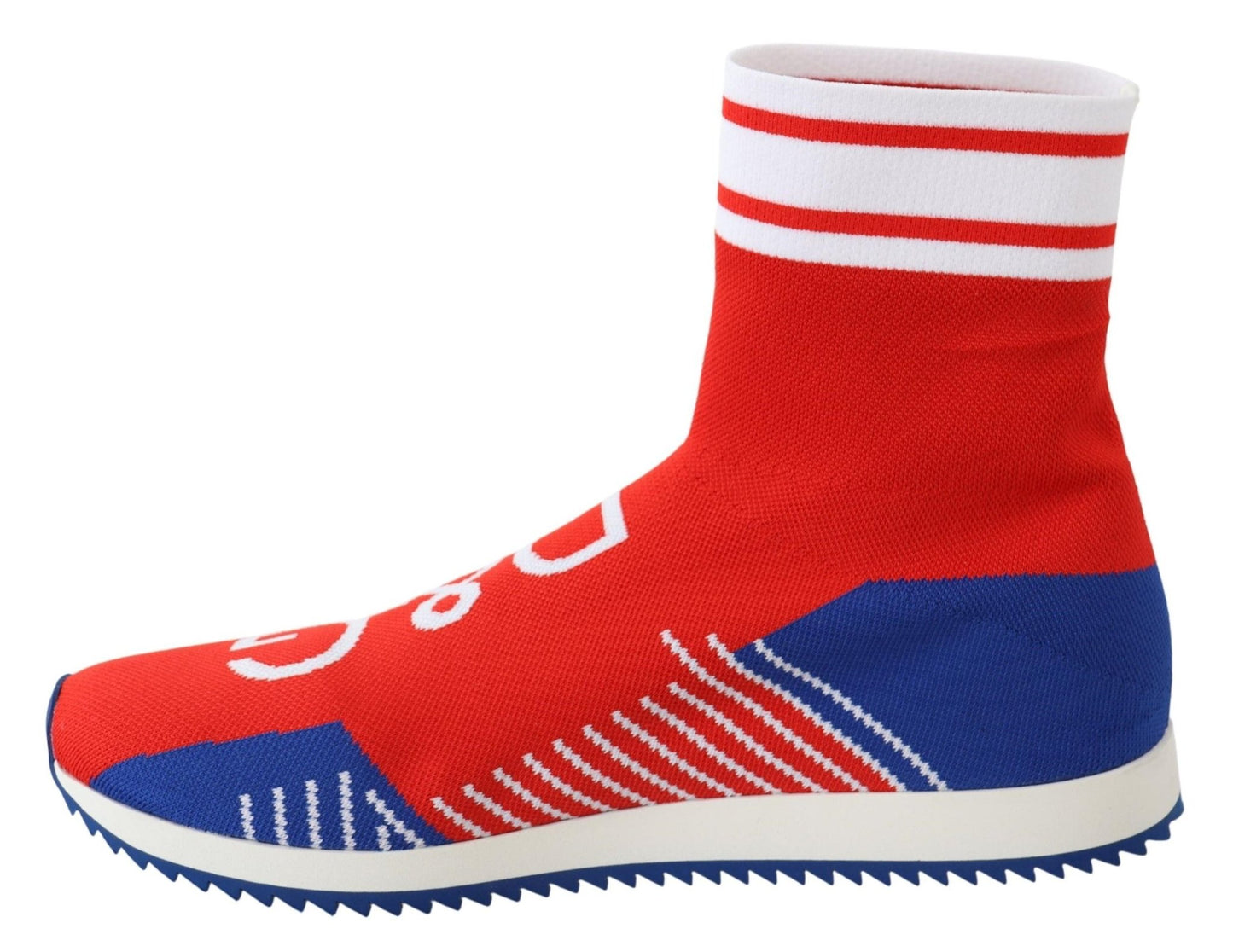 Dolce & Gabbana Blue Red Sorrento Logo Sneakers Socks Shoes - Le schmidt