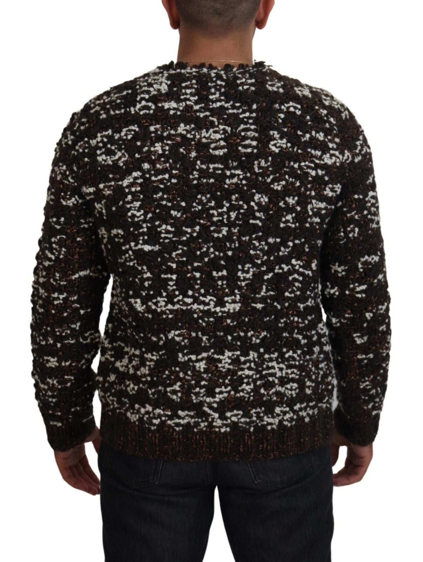 Dolce & Gabbana Brown Knitted Wool Fatto A Mano Sweater - Le schmidt