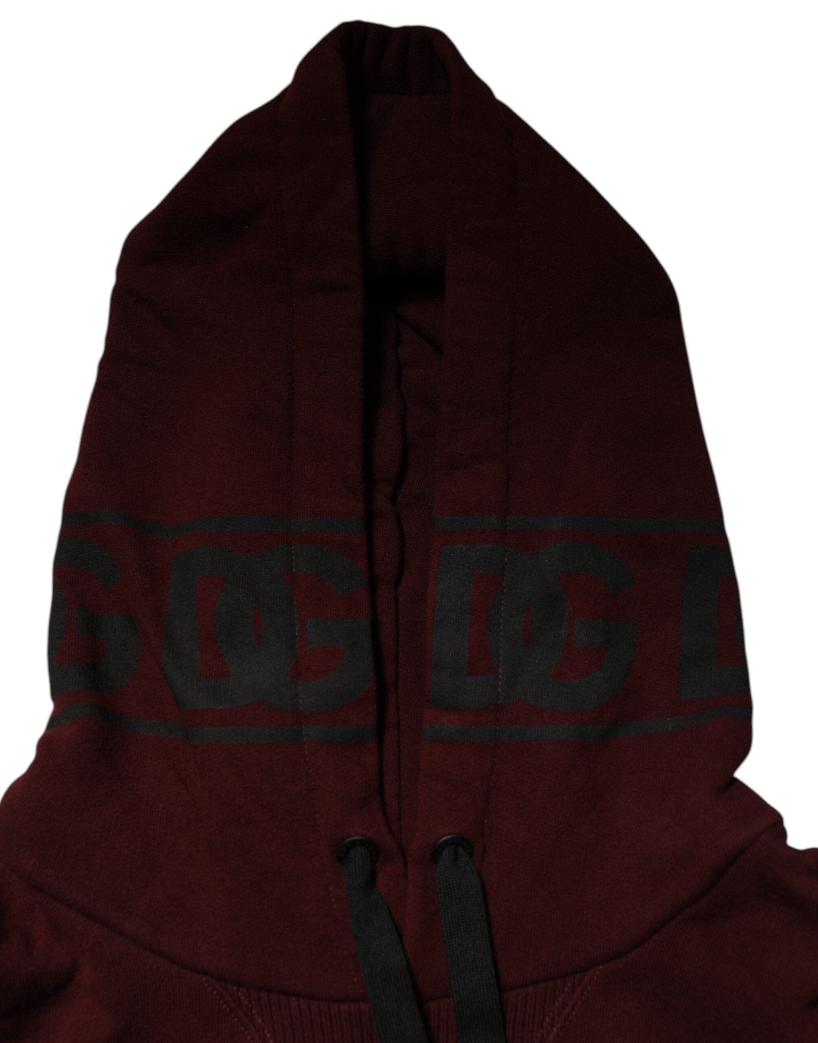 Dolce & Gabbana Burgundy Cotton Plaid Lined Men Hoodie Sweater - Le schmidt