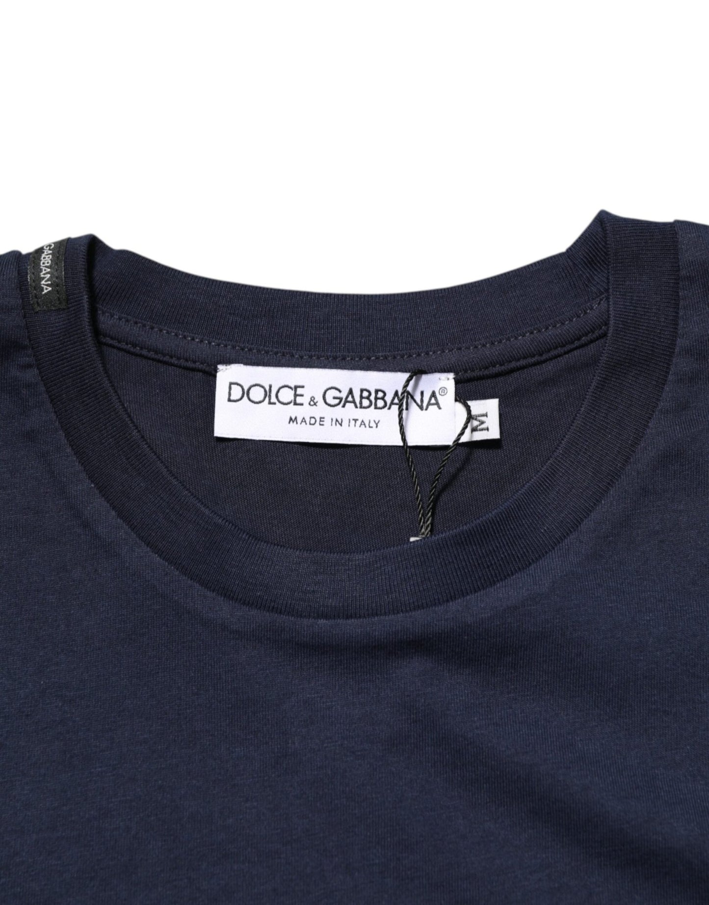 Dolce & Gabbana Dark Blue Cotton DG Logo Print Men’s Top T-shirt - Le schmidt
