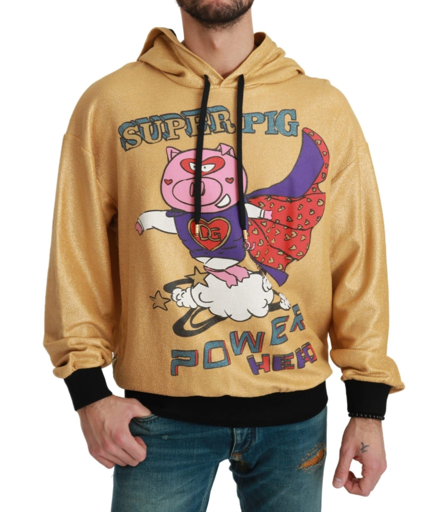 Dolce & Gabbana Gold Pig of the Year Hooded Sweater - Le schmidt