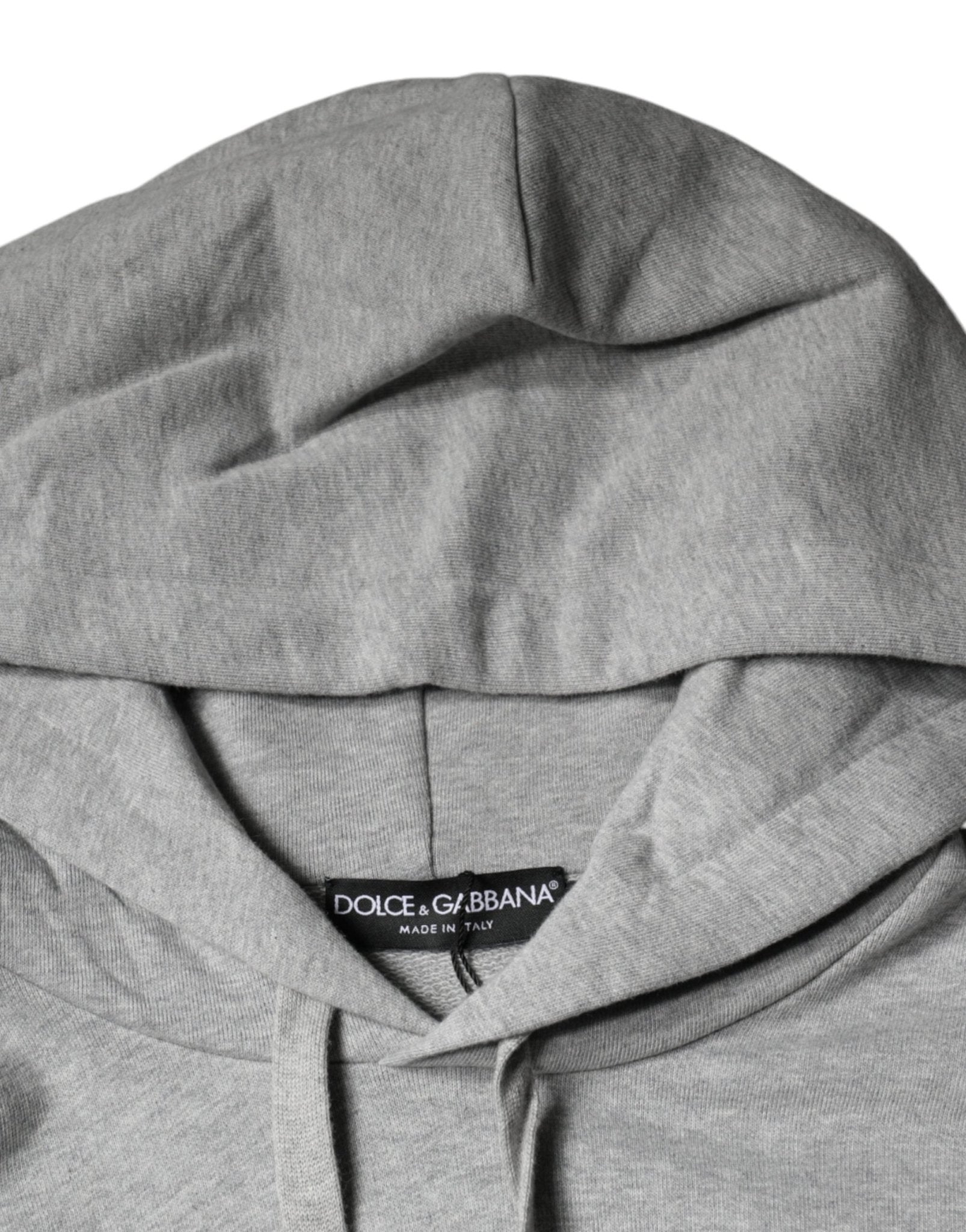 Dolce & Gabbana Gray Cotton Logo Hooded Sweatshirt Sweater - Le schmidt
