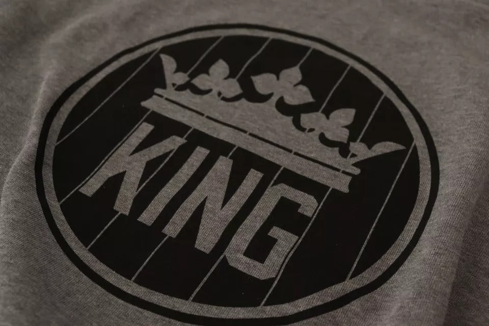 Dolce & Gabbana Gray Crown King Cotton Pullover Sweater - Le schmidt