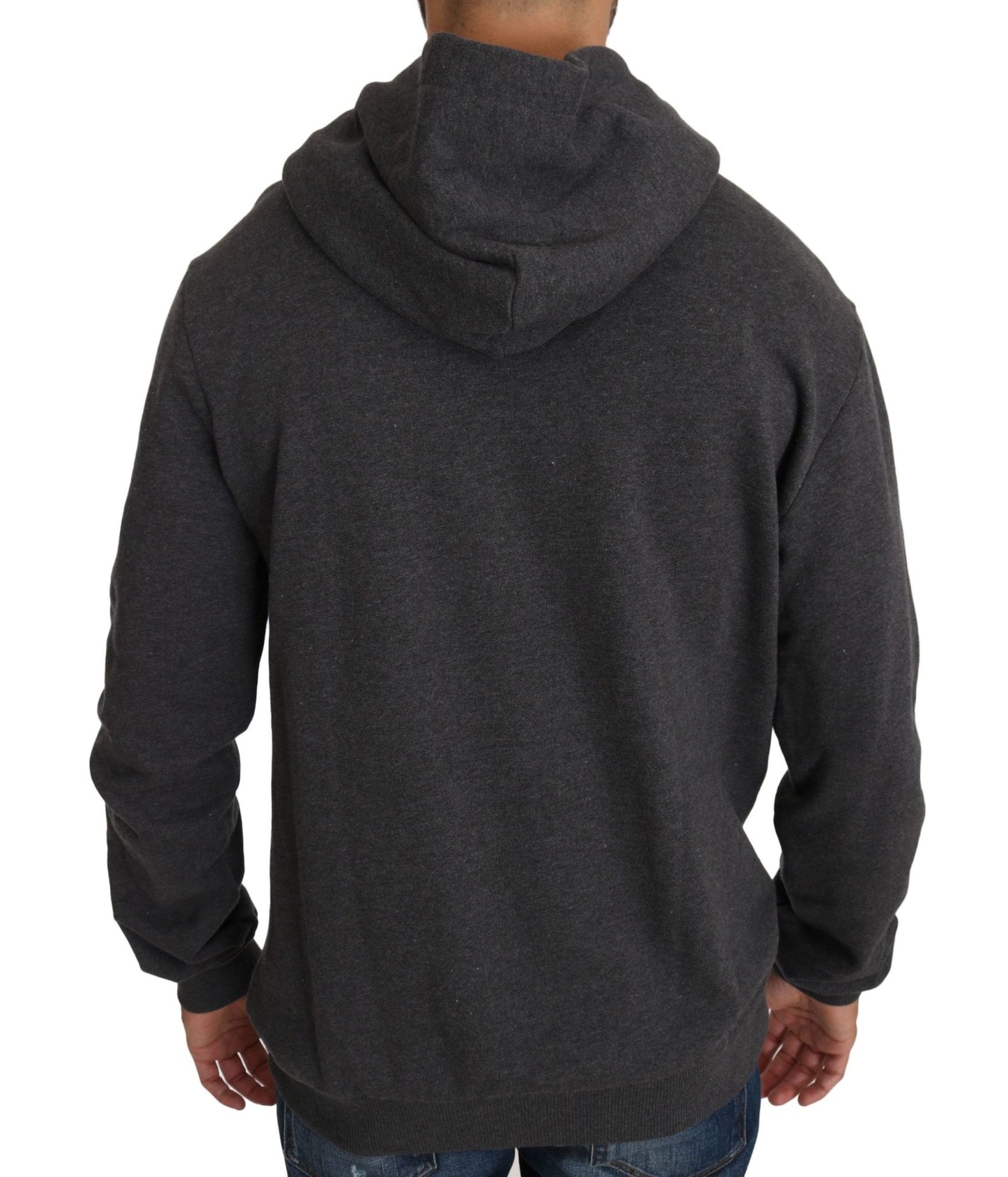 Dolce & Gabbana Gray Hooded Red Crystal Heart Gun Sweater - Le schmidt