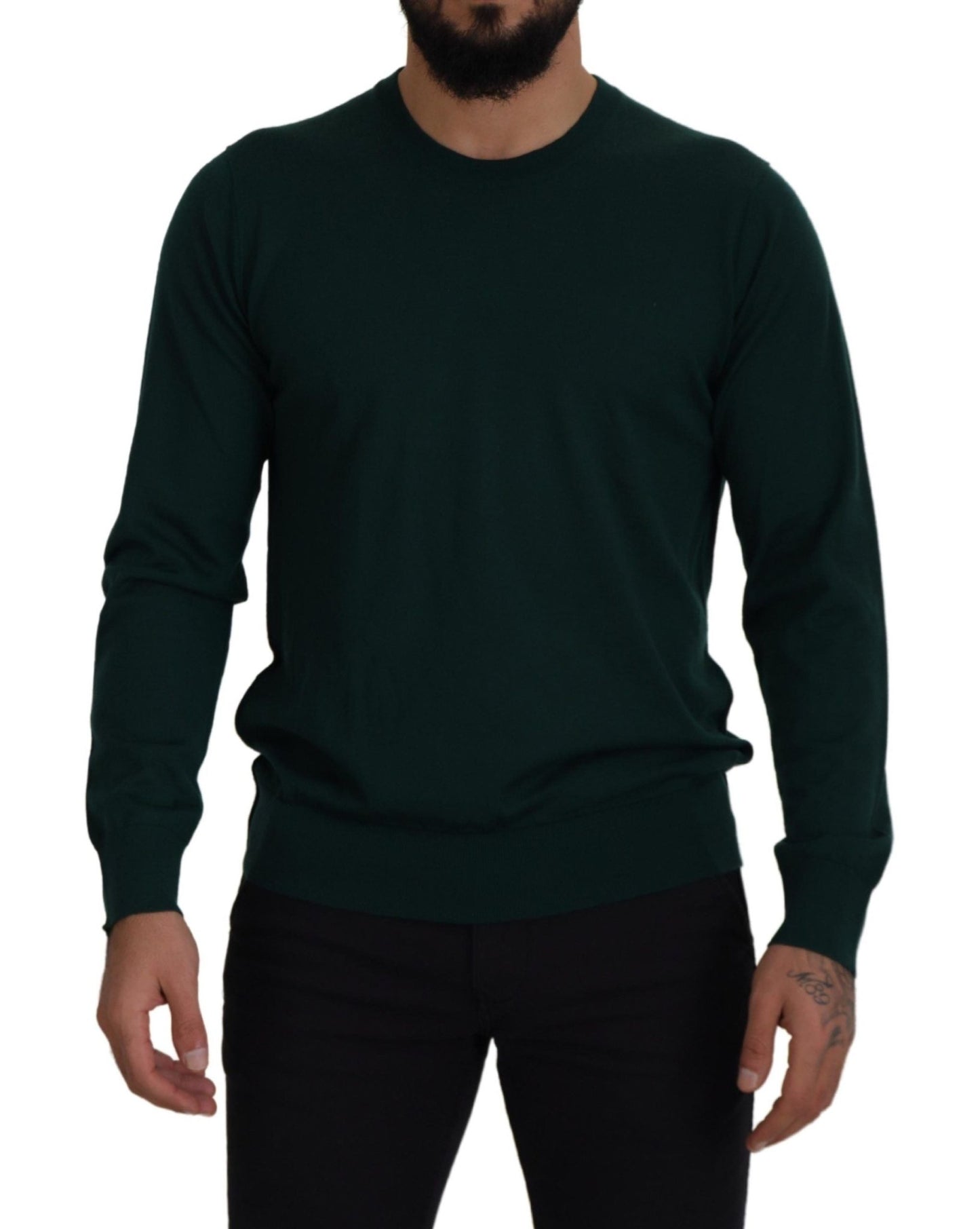 Dolce & Gabbana Green Cashmere Crewneck Pullover Sweater - Le schmidt