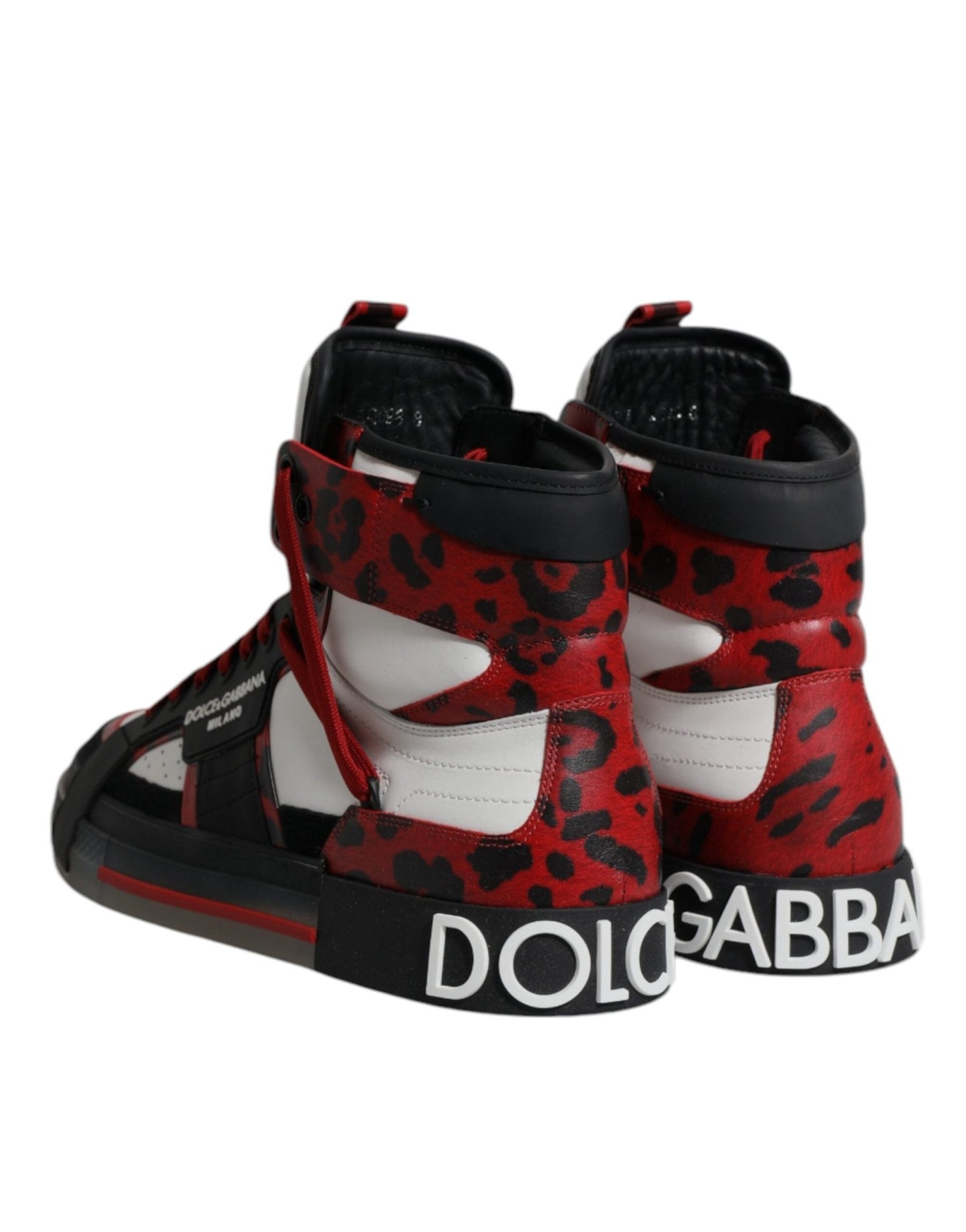 Dolce & Gabbana Multicolor Leather High Top Sneakers Shoes - Le schmidt