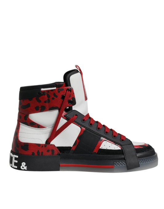 Dolce & Gabbana Multicolor Leather High Top Sneakers Shoes - Le schmidt