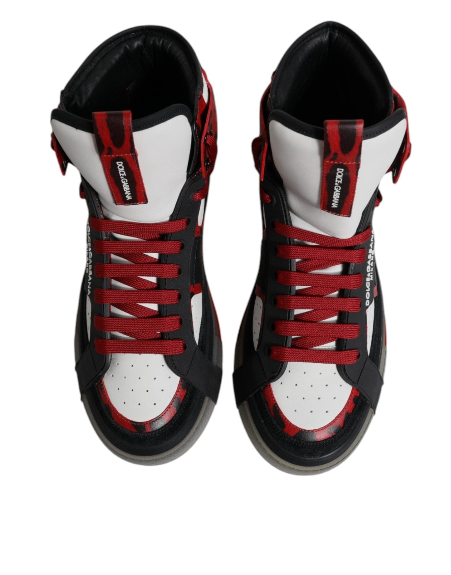 Dolce & Gabbana Multicolor Leather High Top Sneakers Shoes - Le schmidt