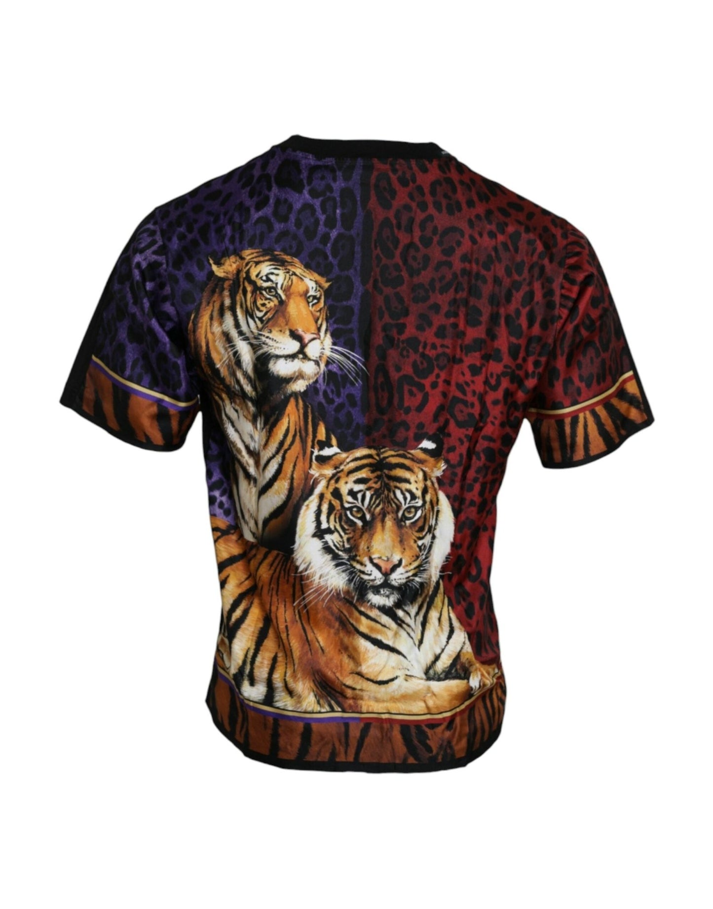 Dolce & Gabbana Multicolor Tiger Print Cotton Short Sleeves T-shirt - Le schmidt