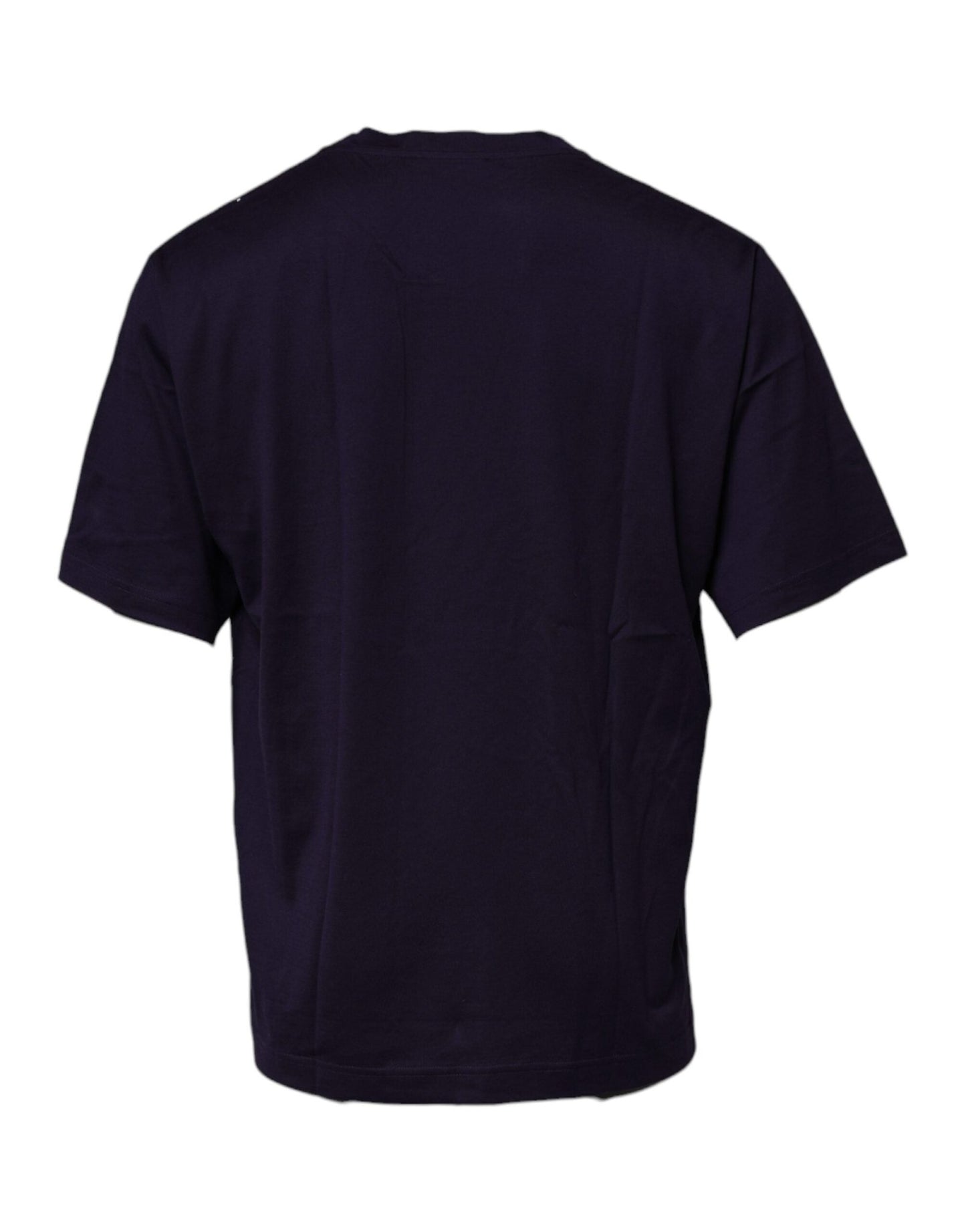 Dolce & Gabbana Navy Blue DG Logo Cotton Crew Neck T-shirt - Le schmidt