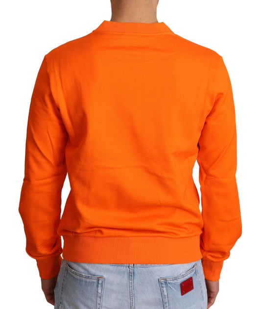 Dolce & Gabbana Orange King Ceasar Cotton Pullover Sweater - Le schmidt