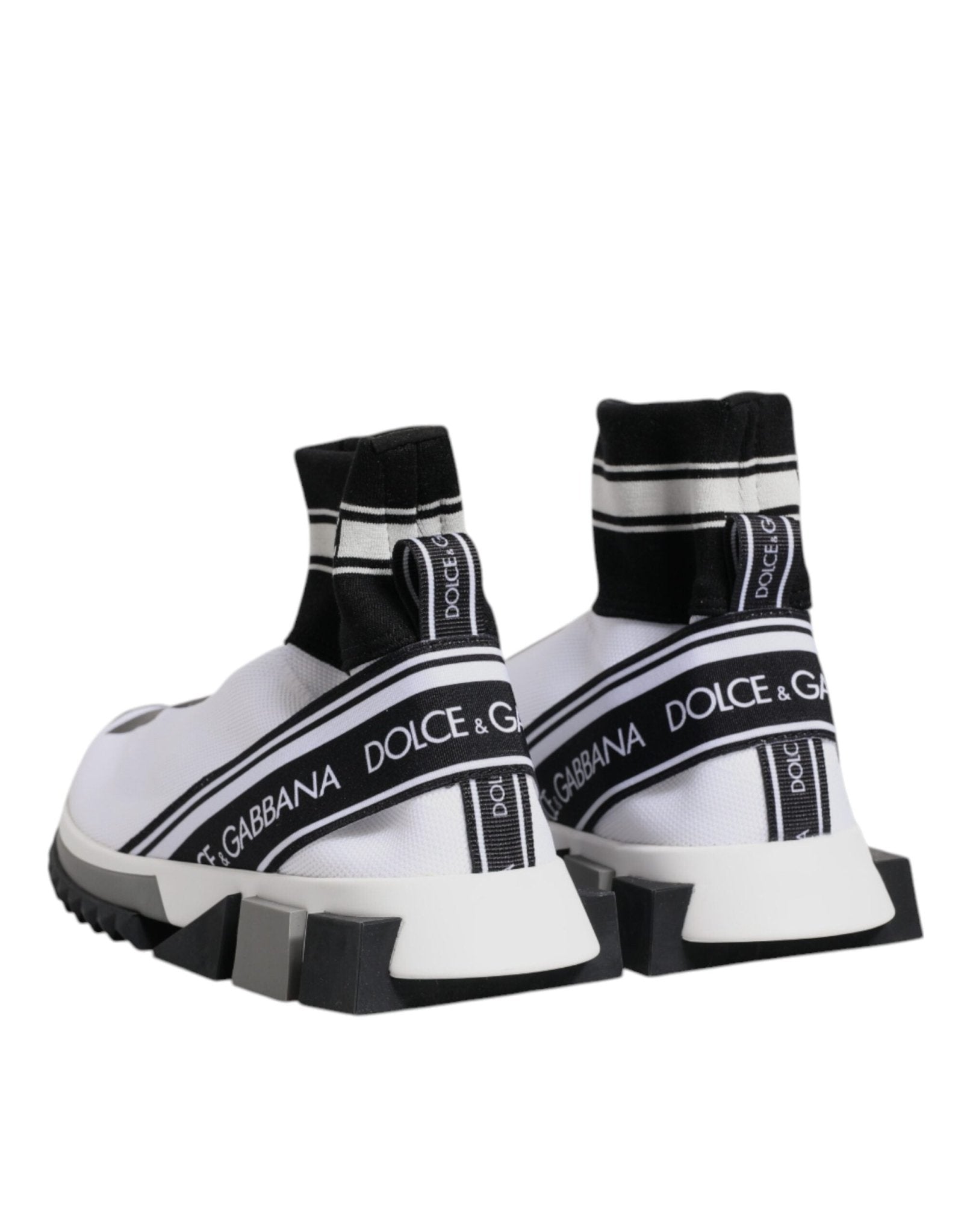 Dolce & Gabbana White Black Sorrento Socks Sneakers Shoes - Le schmidt