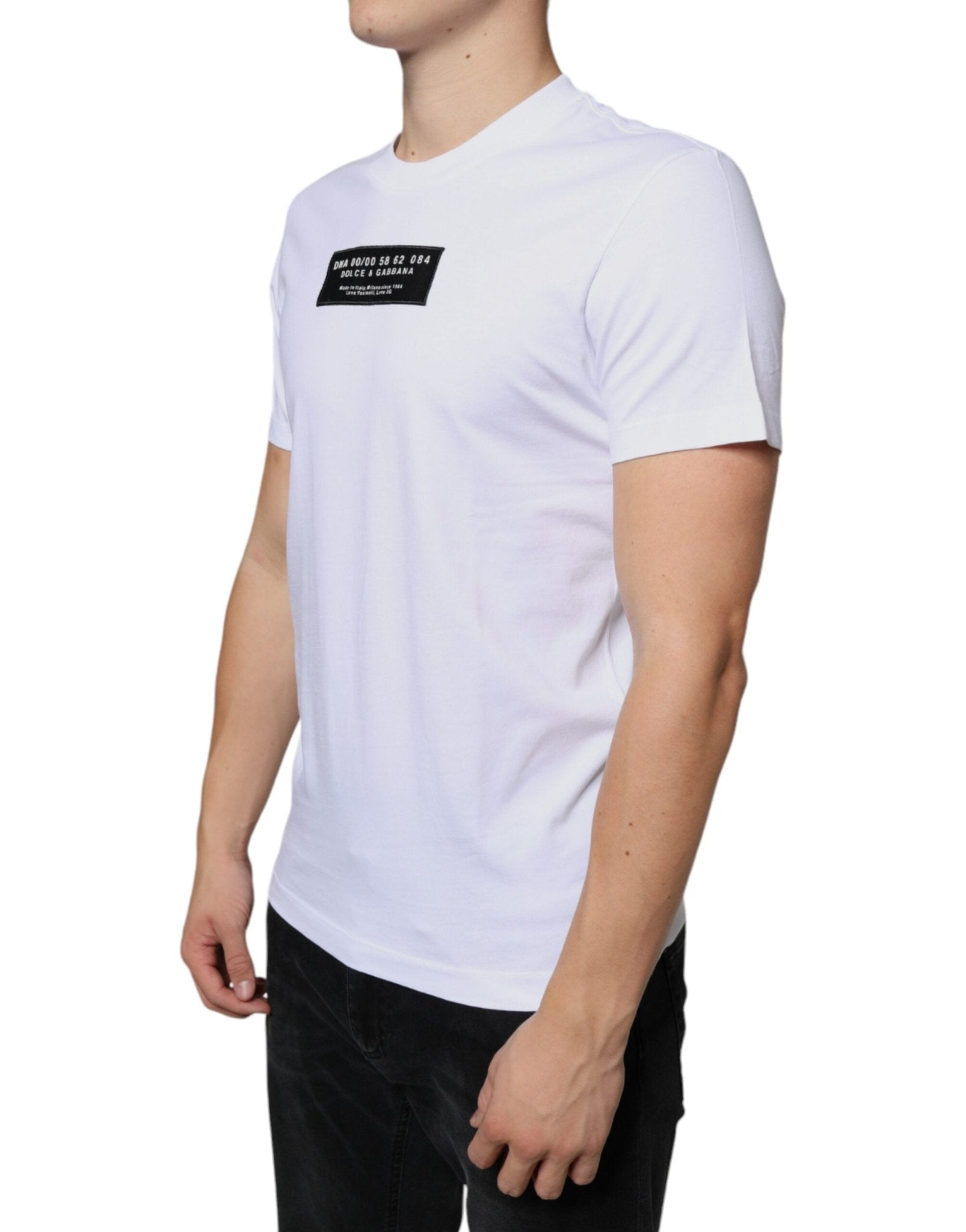 Dolce & Gabbana White Cotton DG Applique Casual T-shirt - Le schmidt