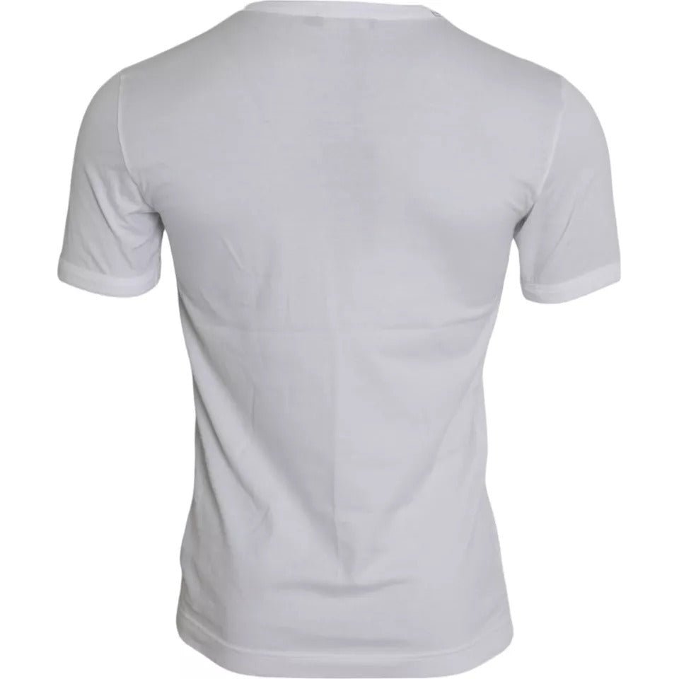 Dolce & Gabbana White King Of Love Round Neck Short Sleeves T-shirt - Le schmidt
