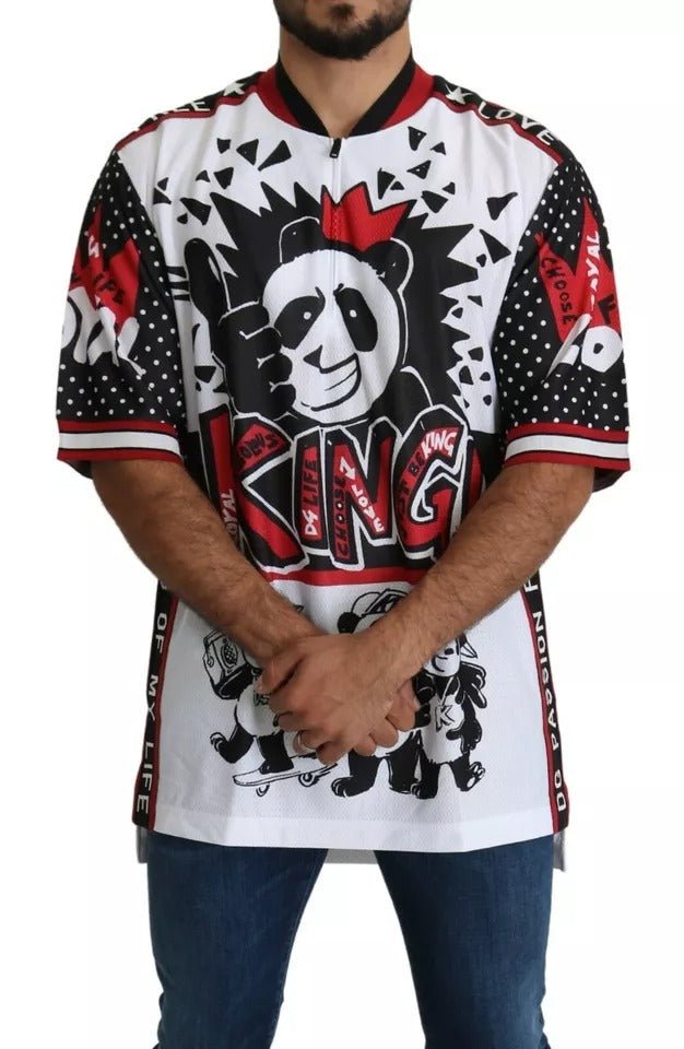 Dolce & Gabbana White King Panda Polyester T-shirt Top - Le schmidt
