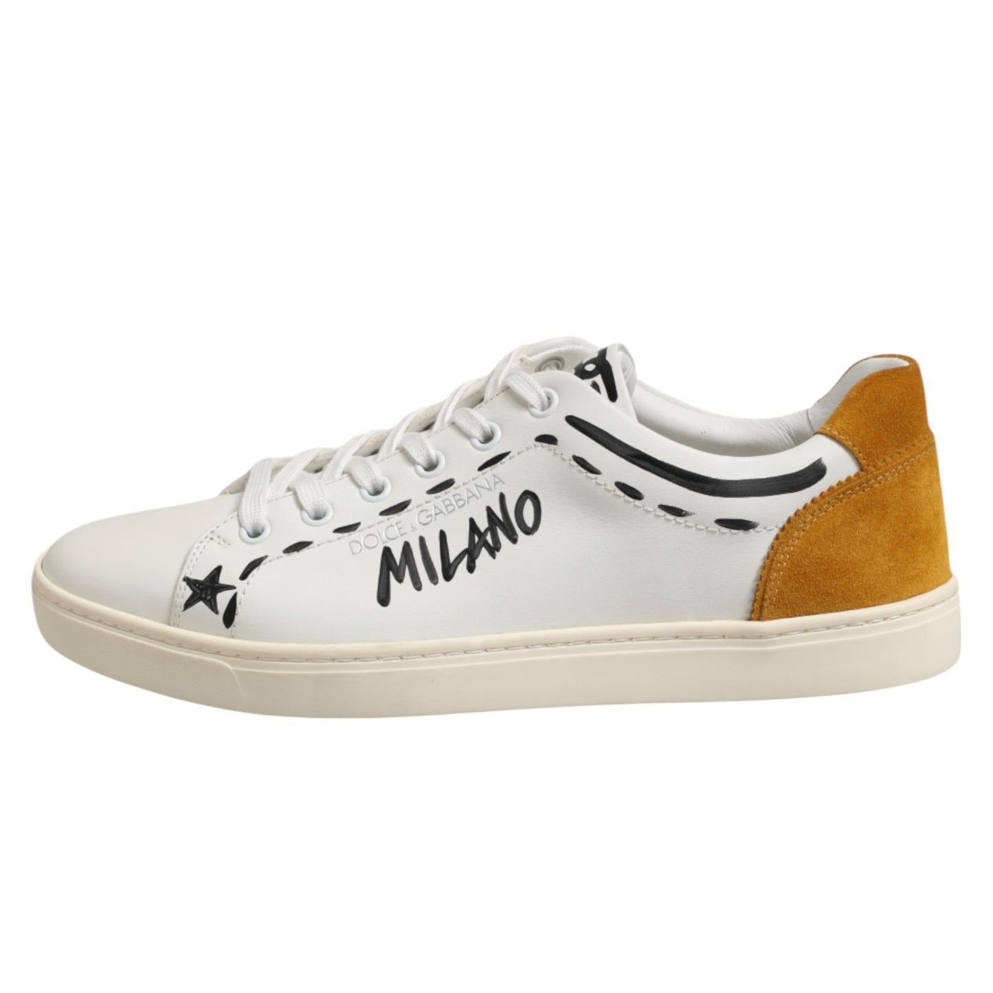 Dolce & Gabbana White Leather MILANO Low Top Sneakers Shoes - Le schmidt