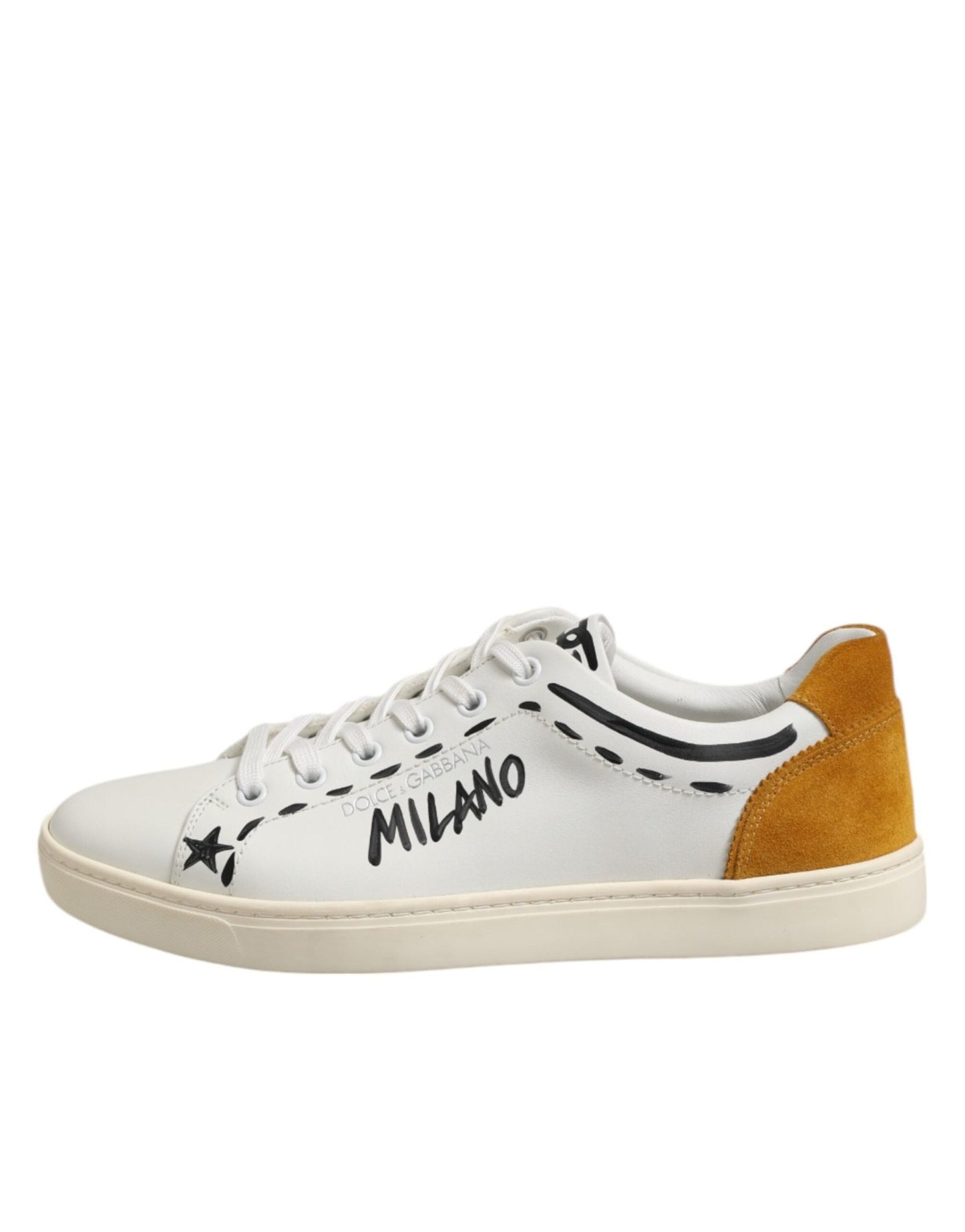 Dolce & Gabbana White Leather MILANO Low Top Sneakers Shoes - Le schmidt