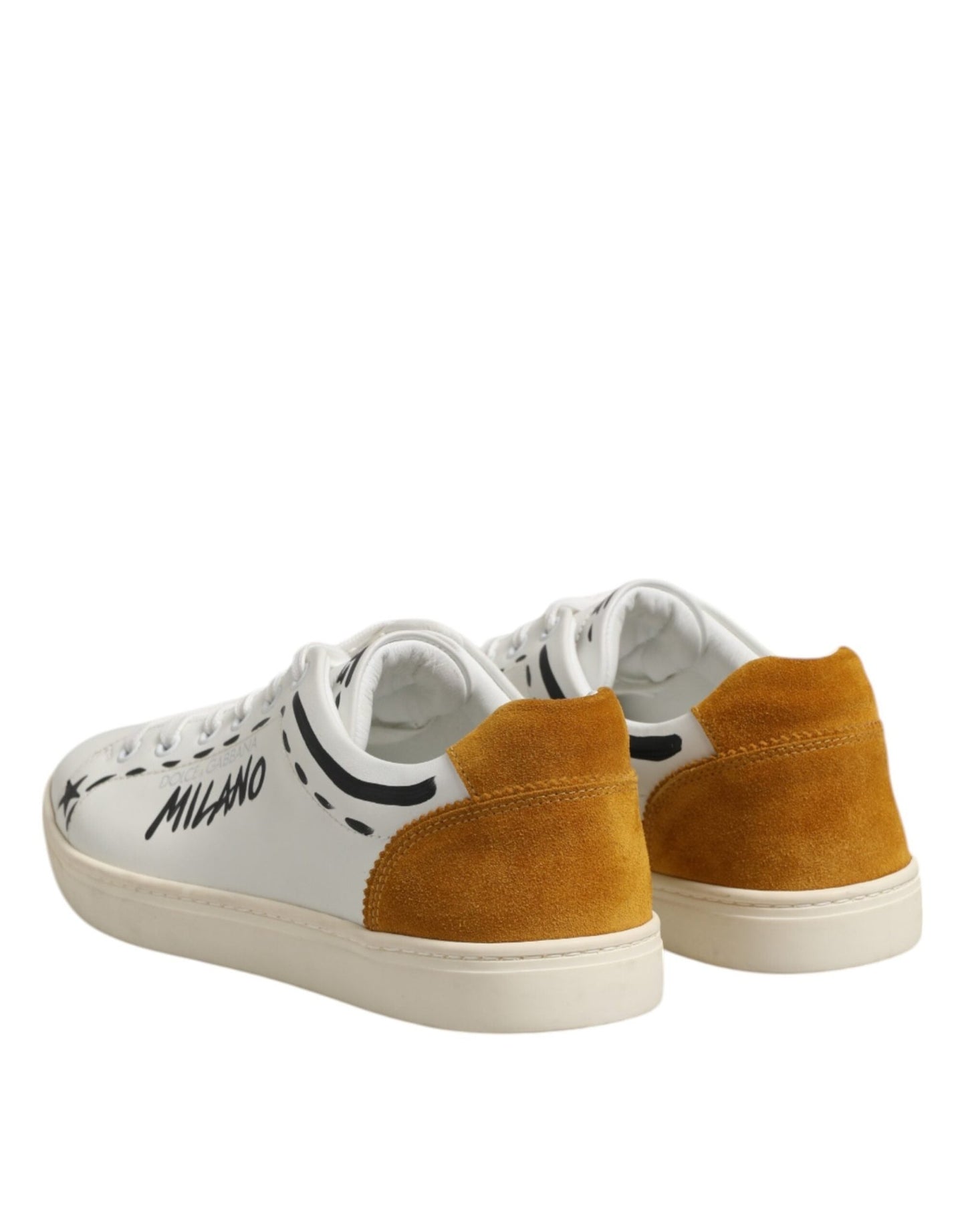 Dolce & Gabbana White Leather MILANO Low Top Sneakers Shoes - Le schmidt