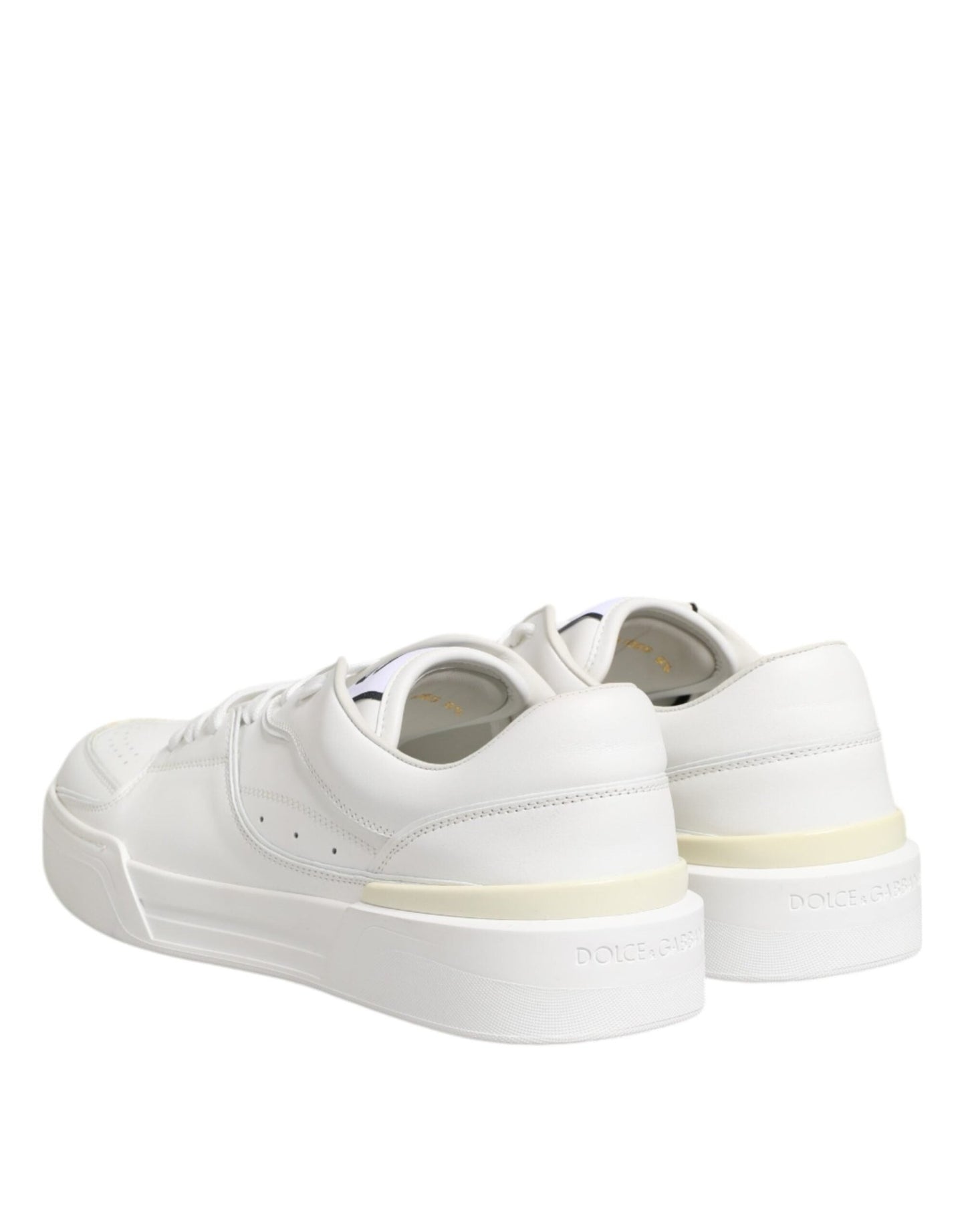 Dolce & Gabbana White Miami Leather Low Top Sneakers Shoes - Le schmidt