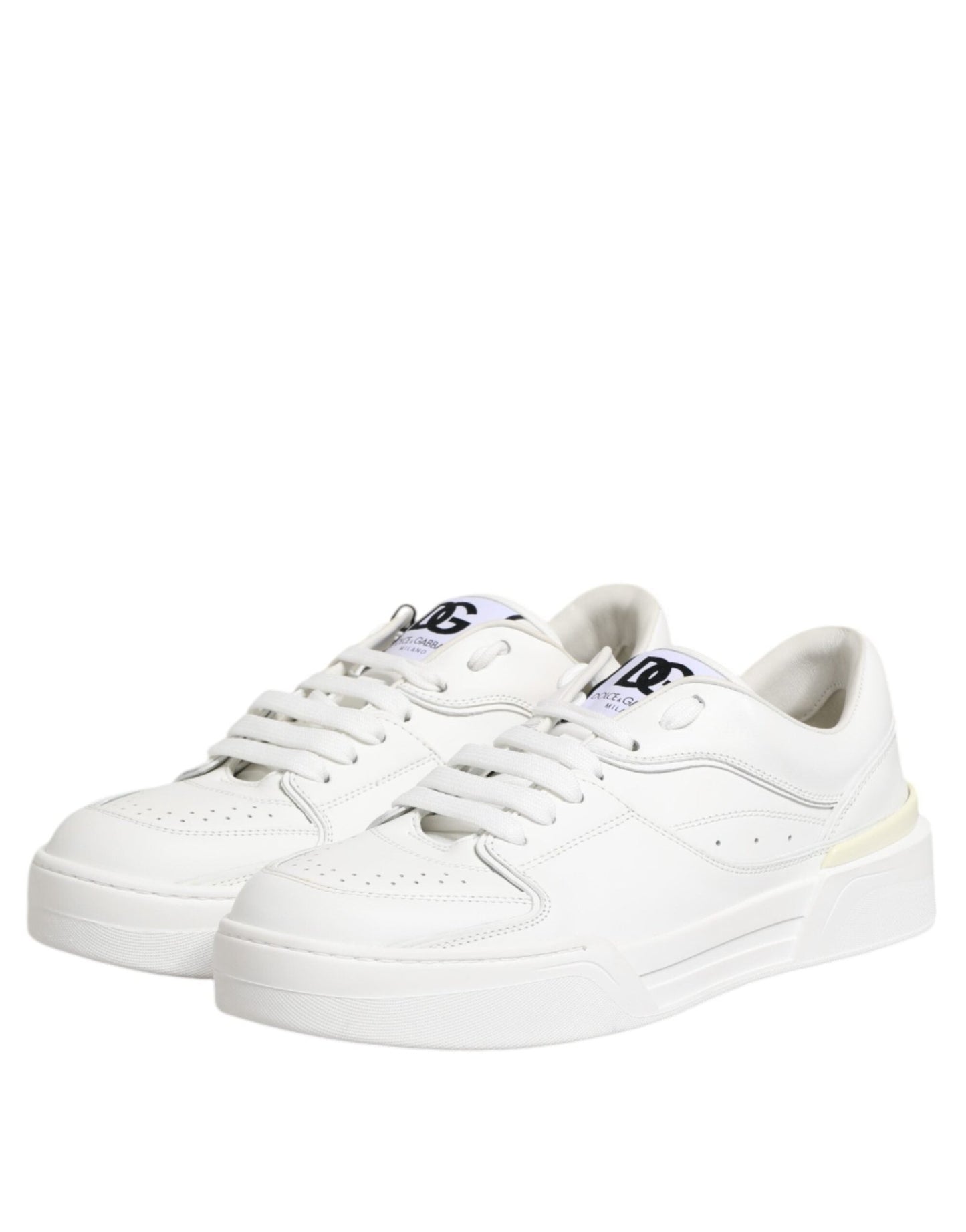 Dolce & Gabbana White Miami Leather Low Top Sneakers Shoes - Le schmidt