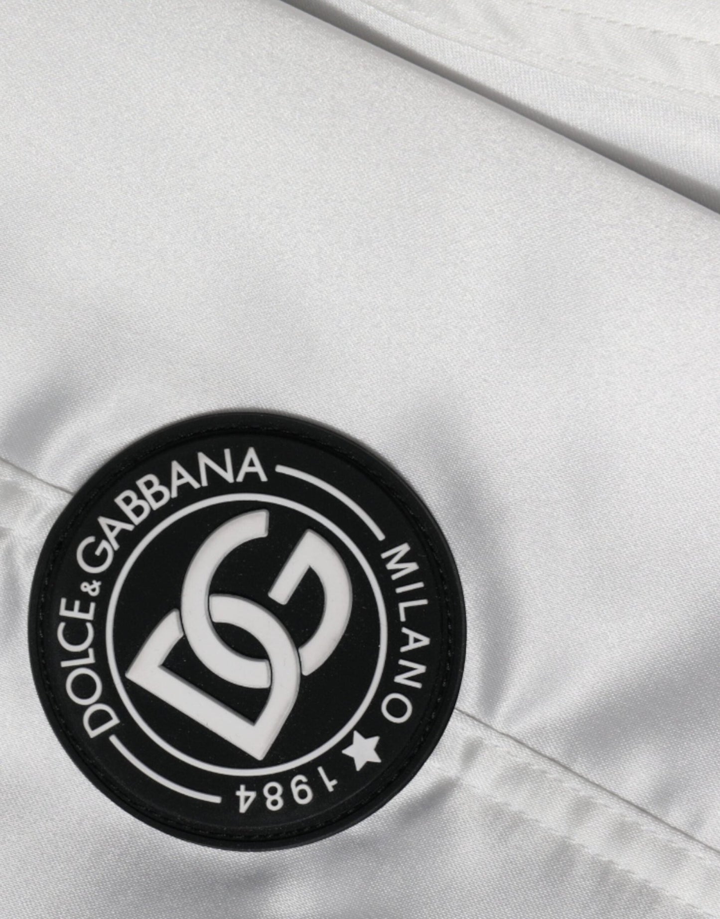 Dolce & Gabbana White Polyester Logo Full Zip Bomber Jacket - Le schmidt
