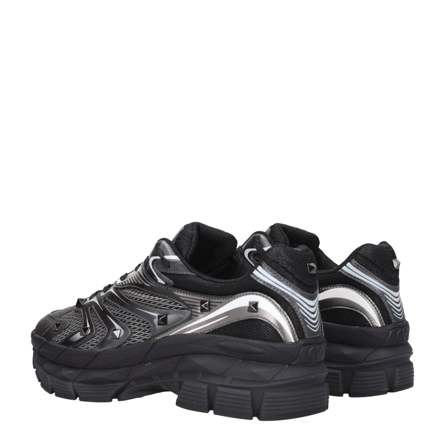 Valentino Garavani Black Fabric Athletic Sneakers - Le schmidt