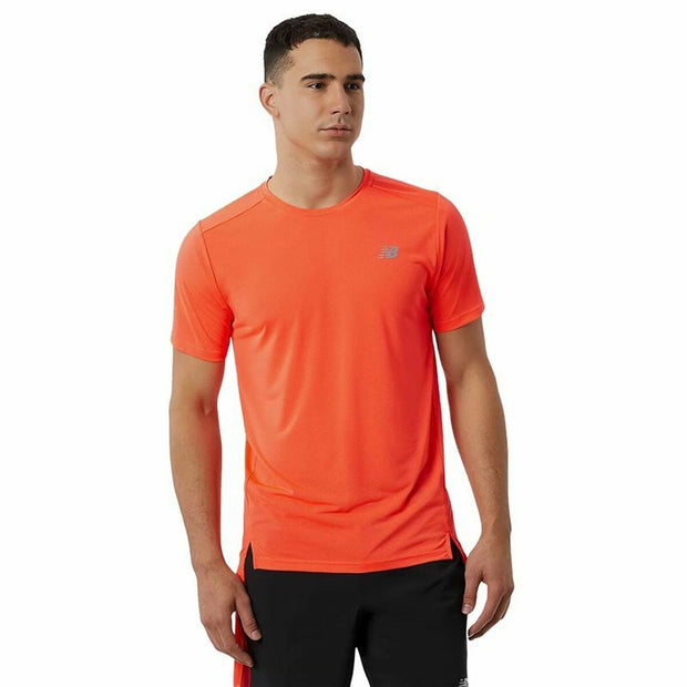 Men’s Short Sleeve T-Shirt New Balance Accelerate Orange - Le schmidt