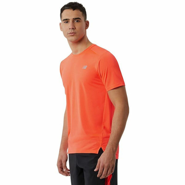 Men’s Short Sleeve T-Shirt New Balance Accelerate Orange - Le schmidt