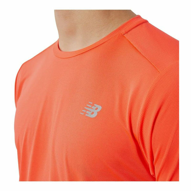 Men’s Short Sleeve T-Shirt New Balance Accelerate Orange - Le schmidt